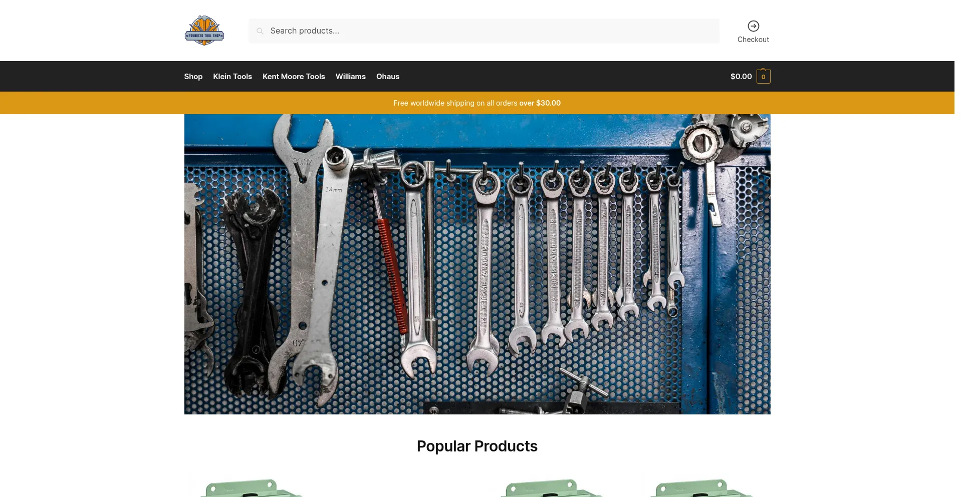 Website screenshot of Advancedtoolshop.com