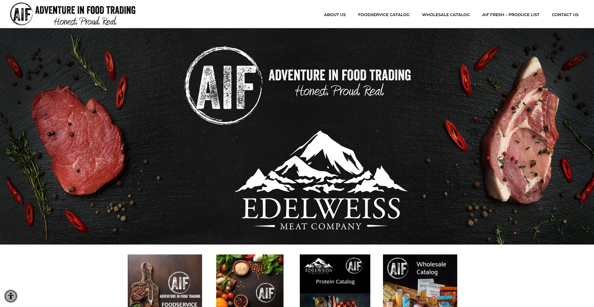 Website screenshot of Adventureinfood.com