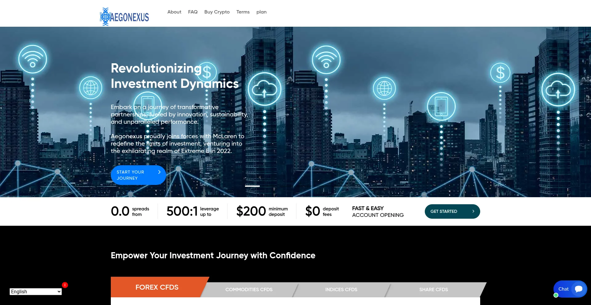 Website screenshot of Aegonexus.org