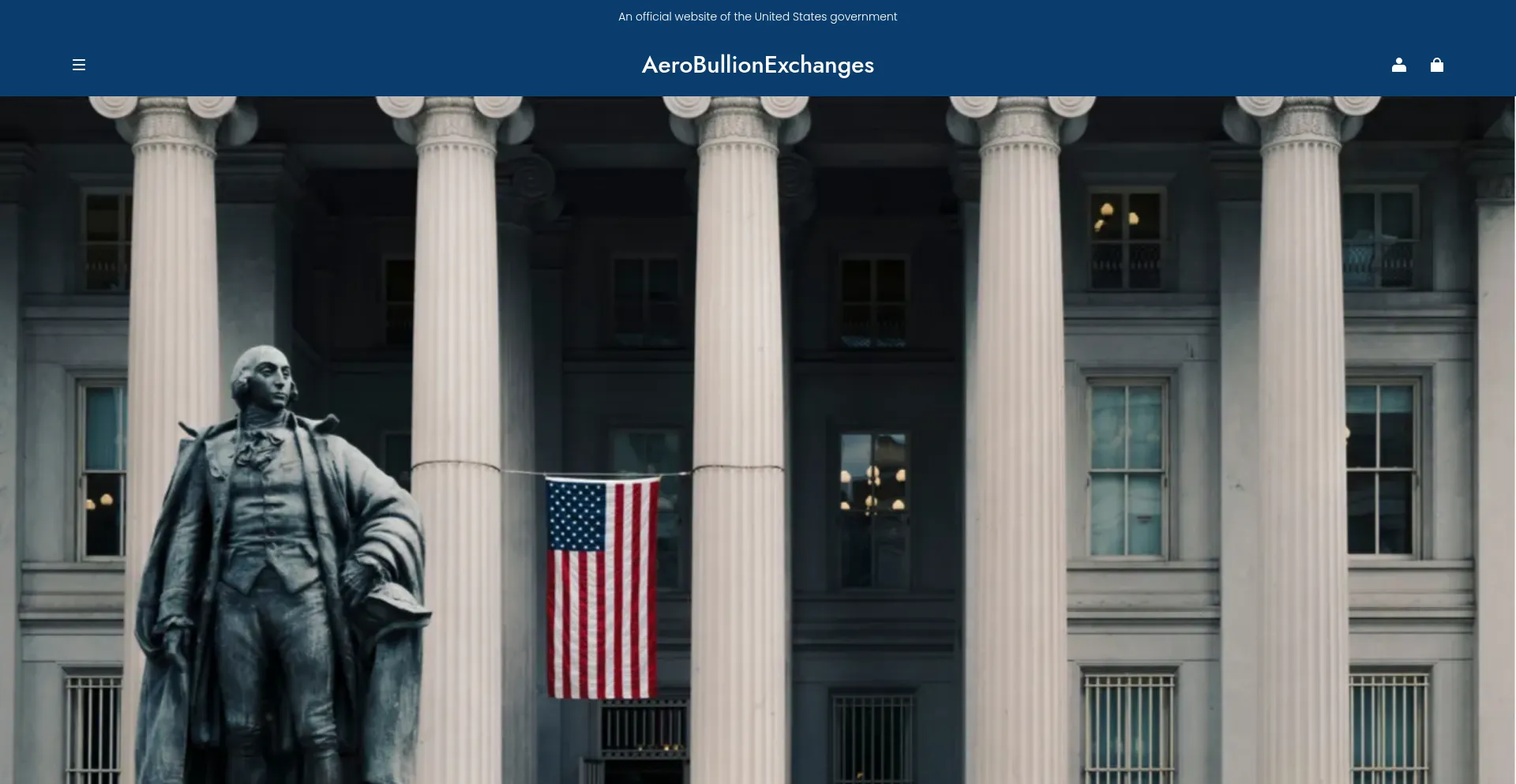 Website screenshot of Aerobullionexchanges.com