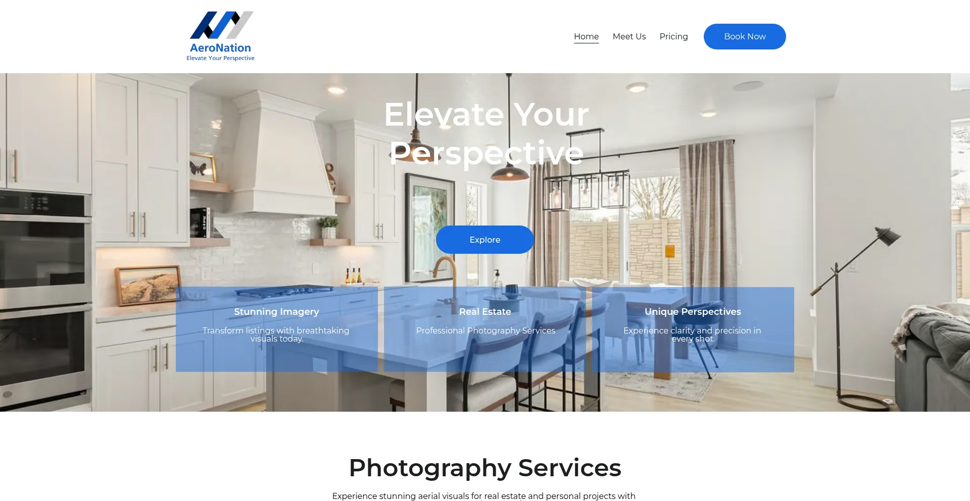 Website screenshot of Aeronationllc.com