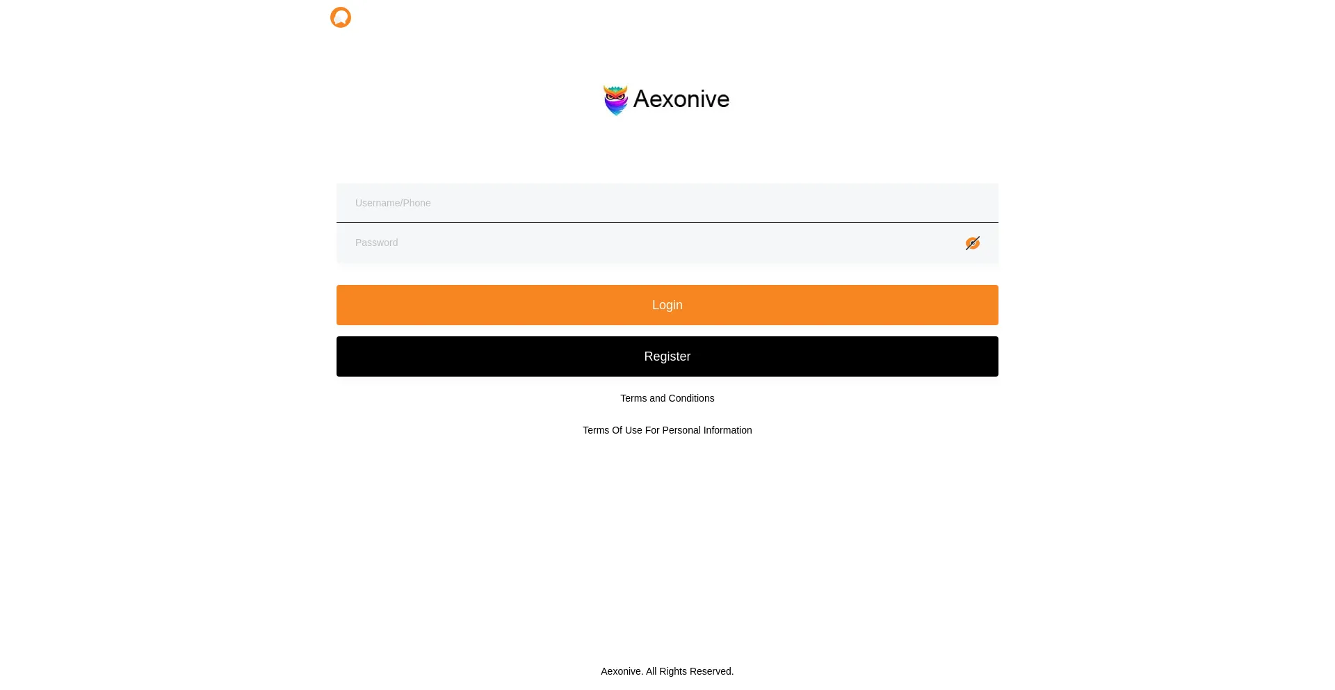 Website screenshot of Aexonive.xyz