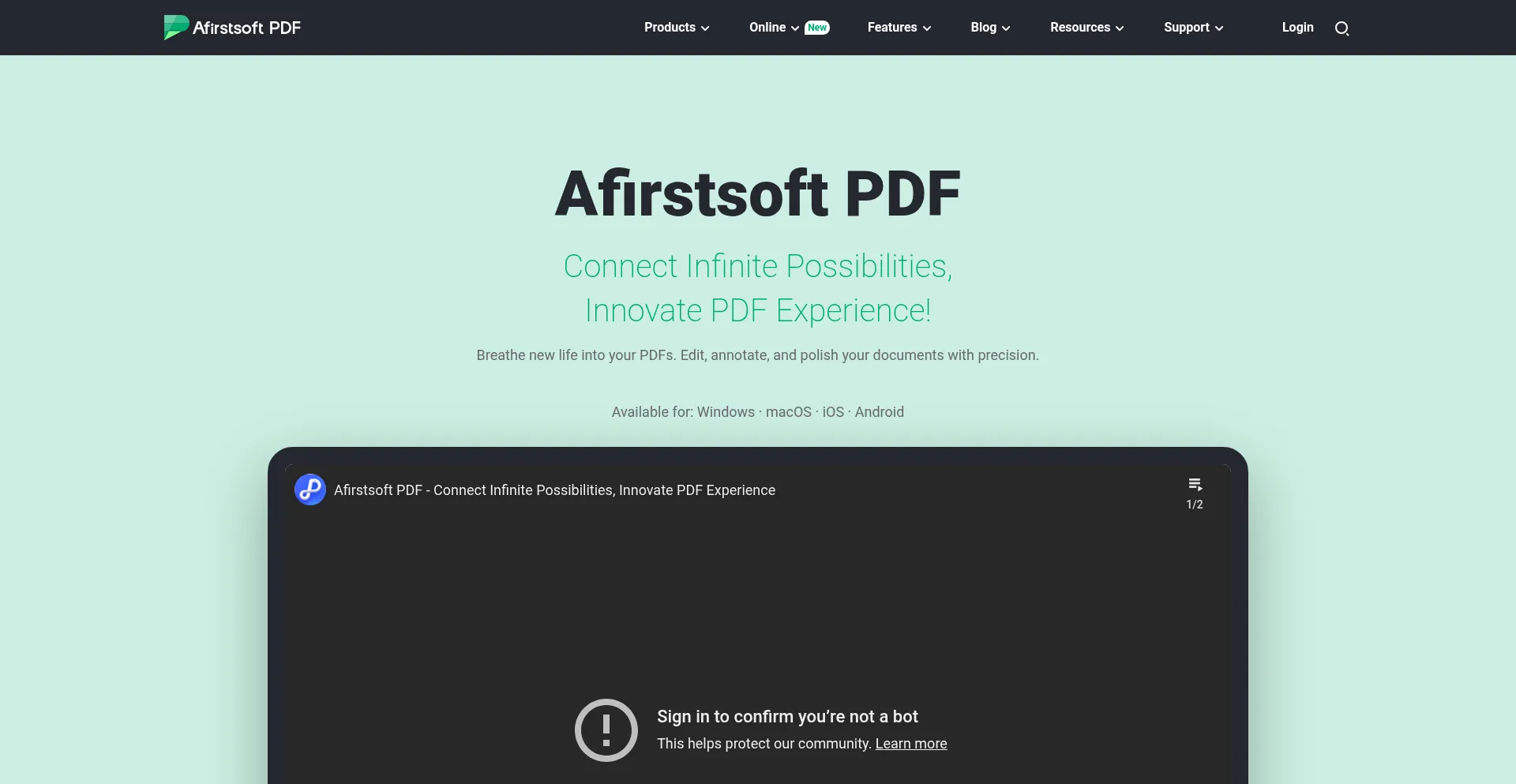 Website screenshot of Afirstsoft.com