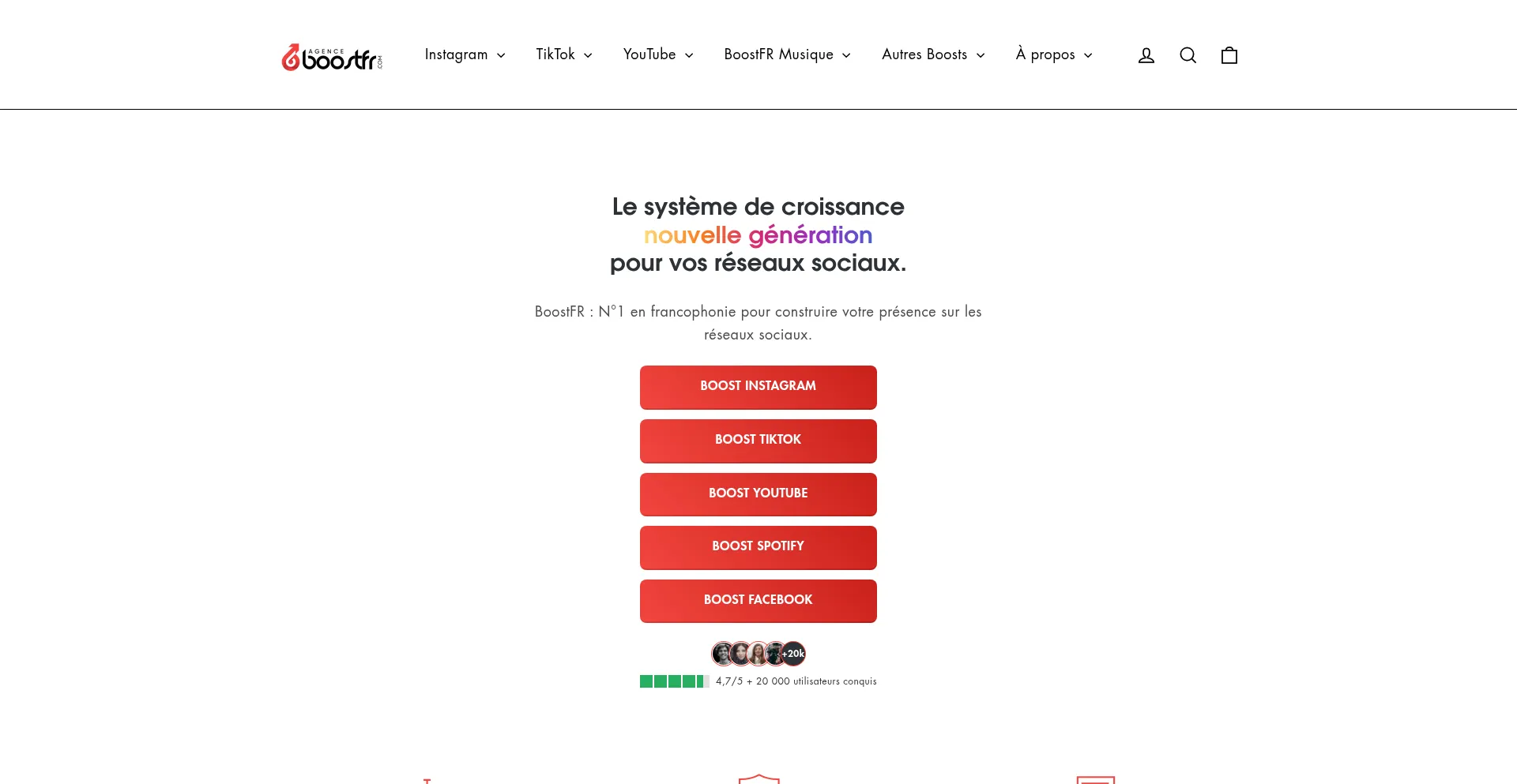 Website screenshot of Agence-boostfr.co