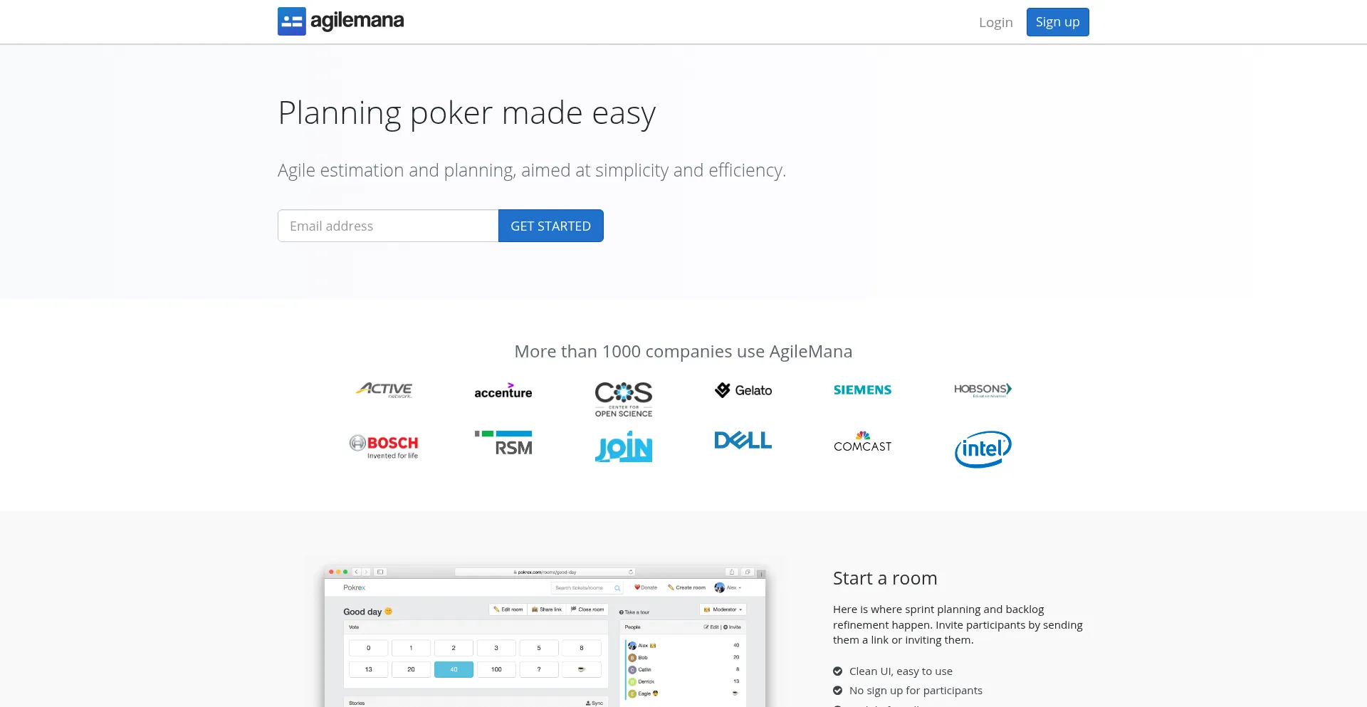 Website screenshot of Agilemana.com
