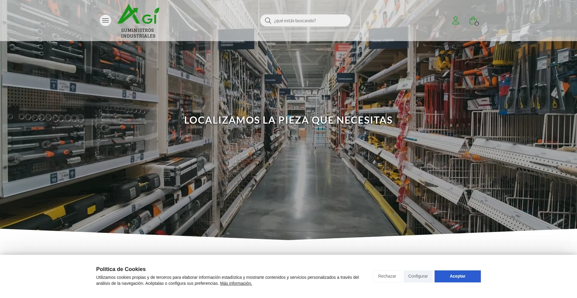 Website screenshot of Agisuministros.com