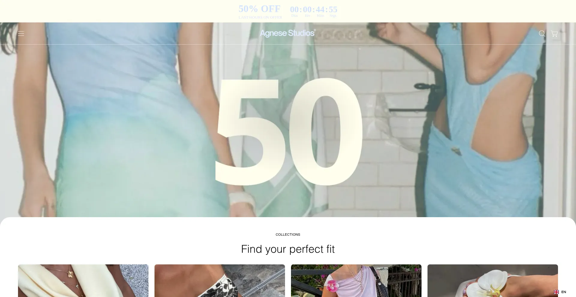 Website screenshot of Agnesestudios.com