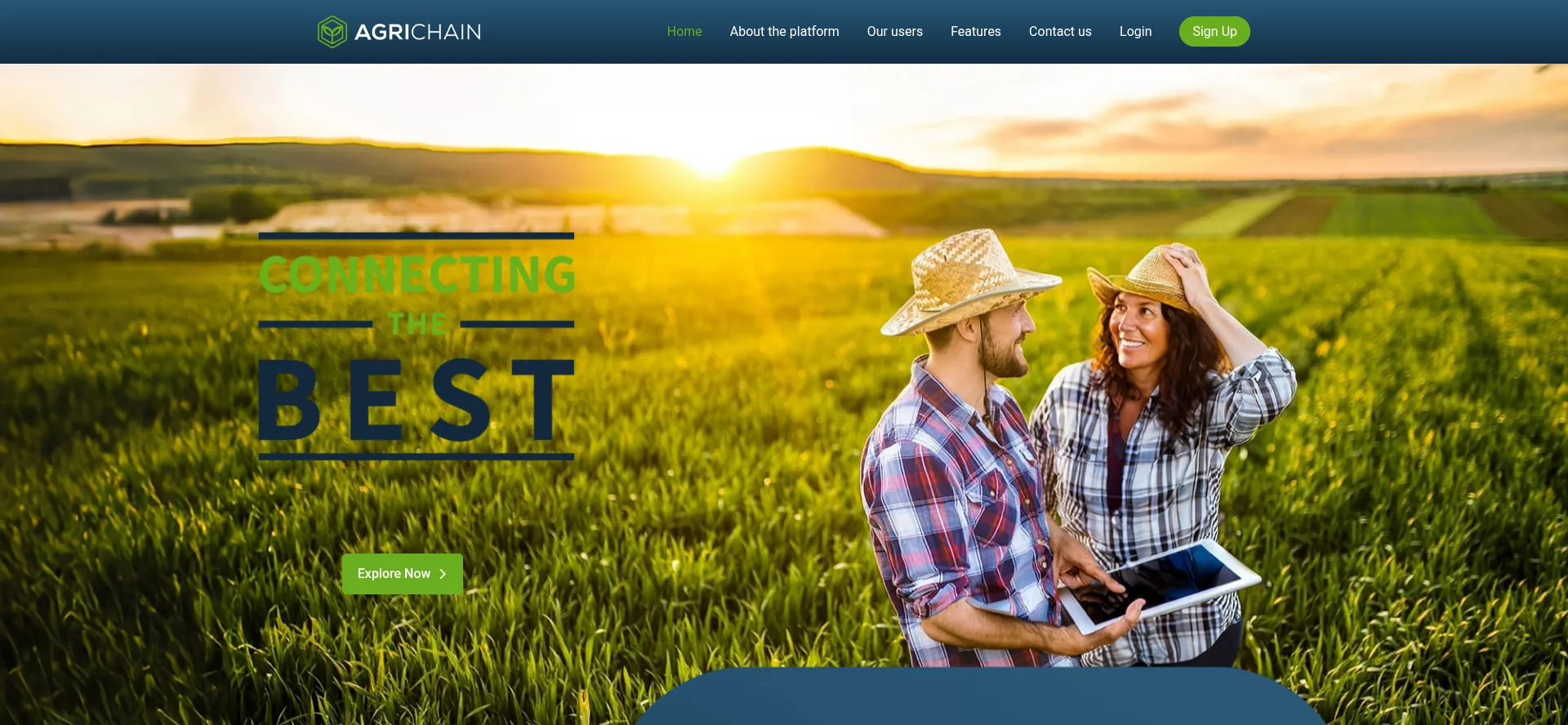 Website screenshot of Agrichain.com
