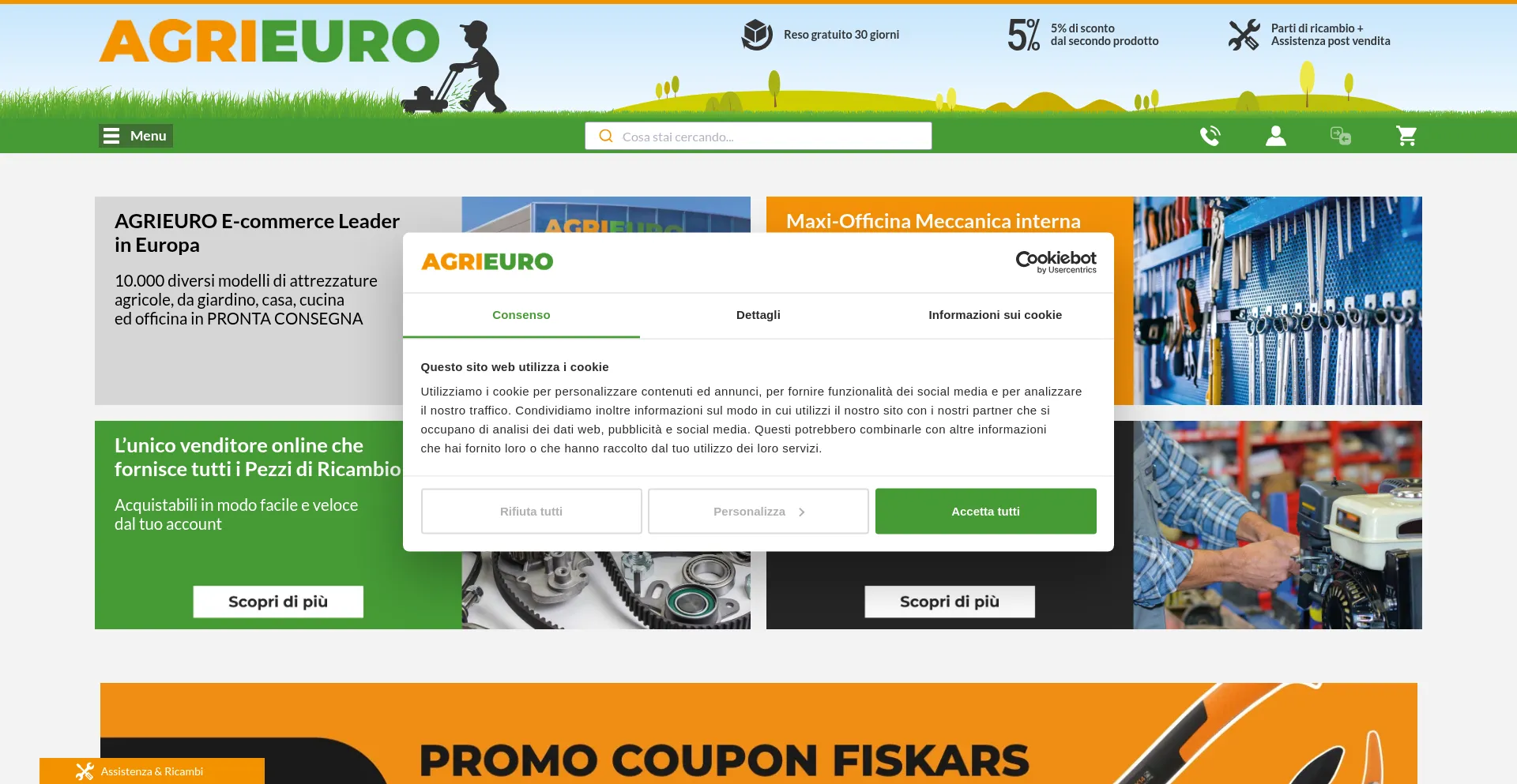 Website screenshot of Agrieuro.com