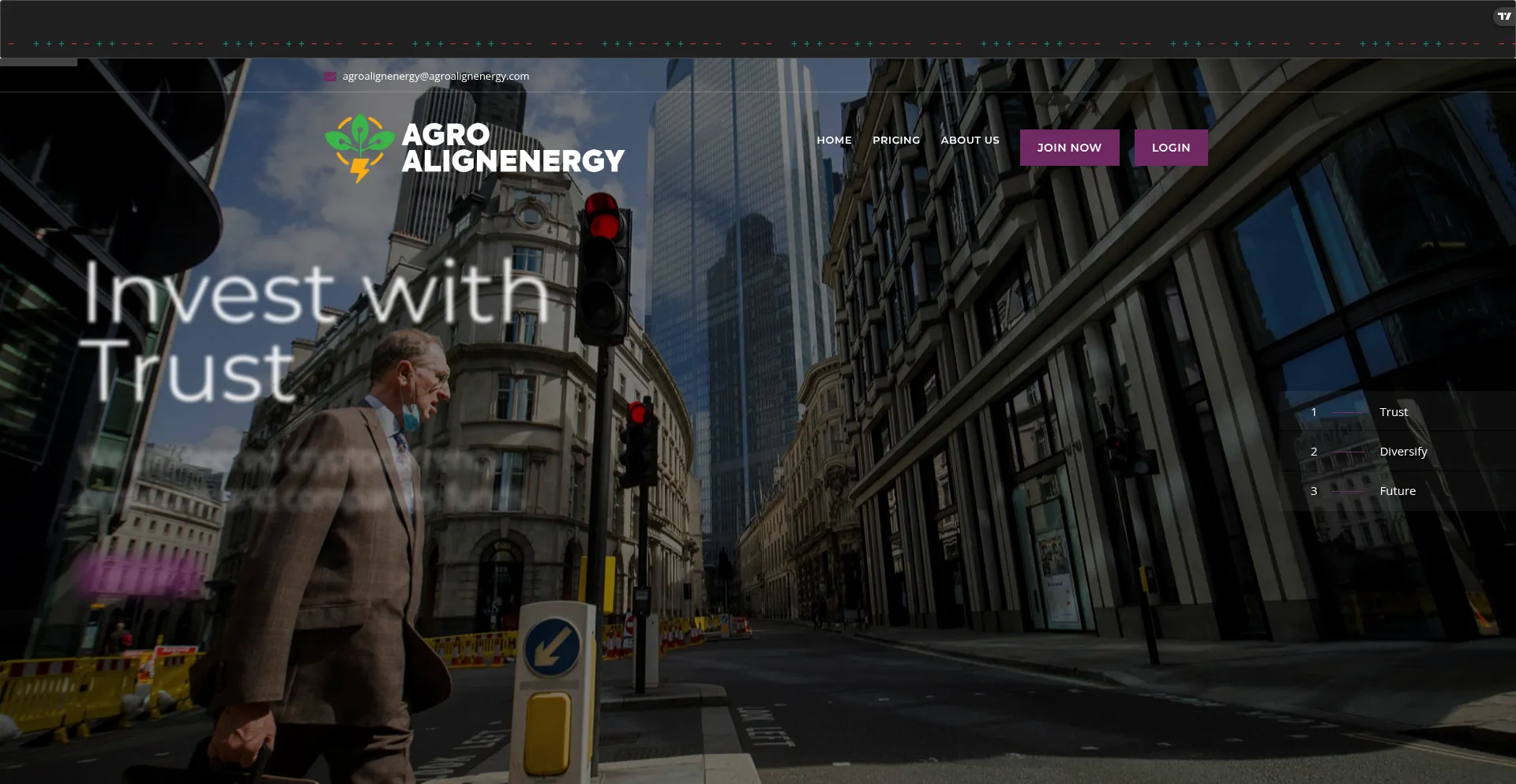 Website screenshot of Agroalignenergy.com