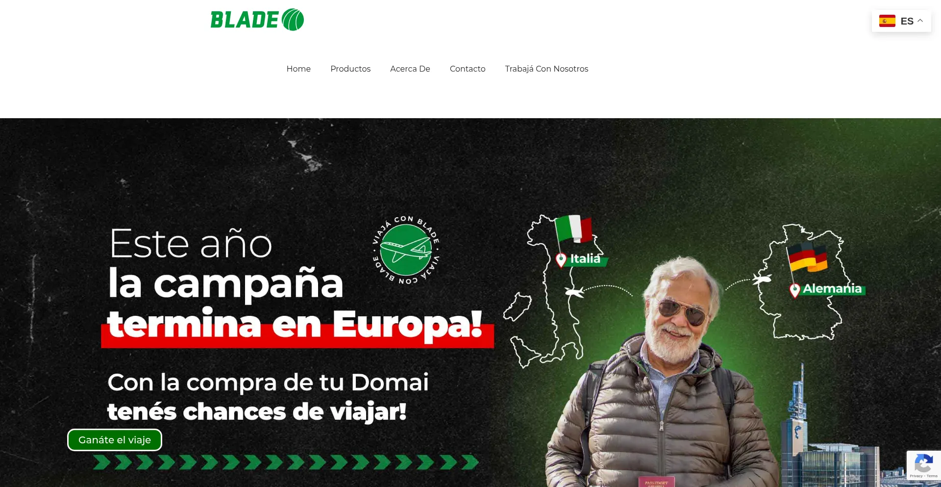 Website screenshot of Agropartesblade.com.ar