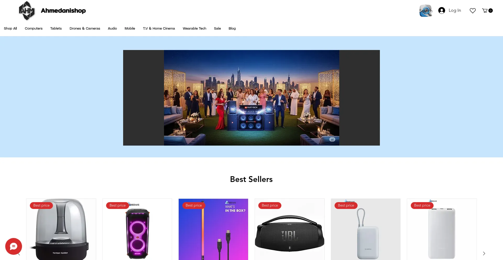 Website screenshot of Ahmedani.shop