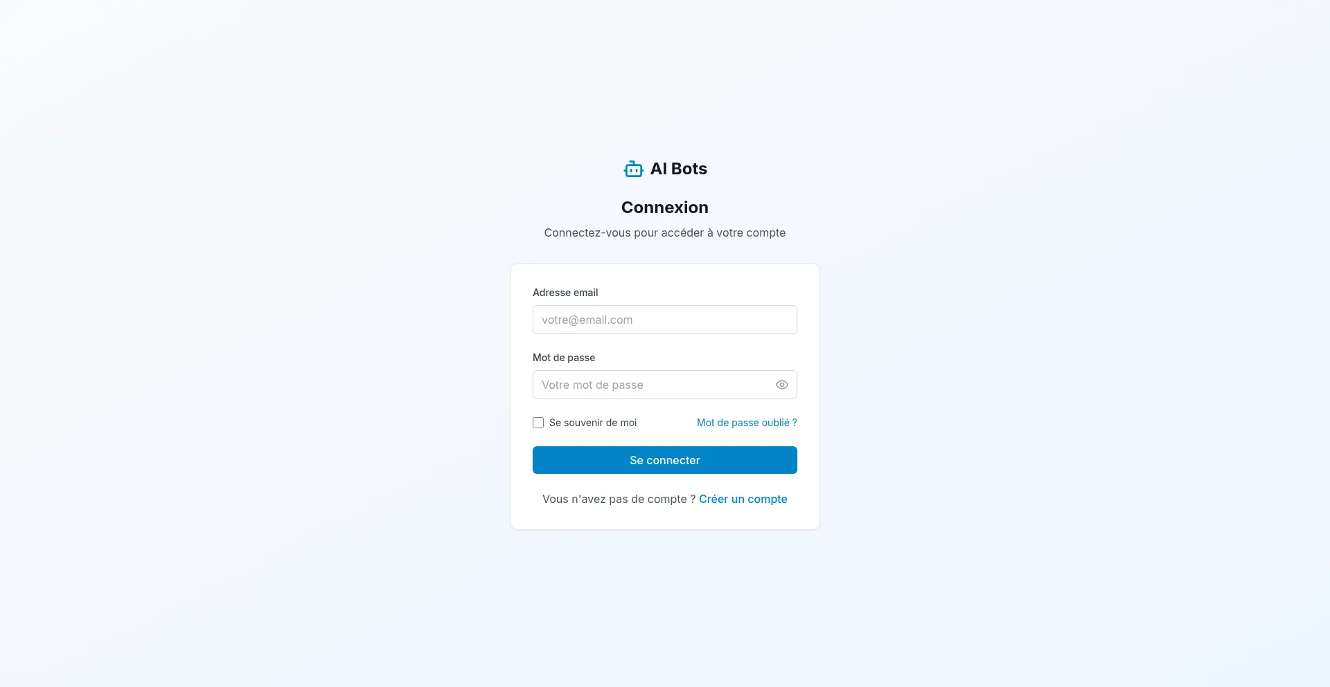 Website screenshot of Aibots.isao.io