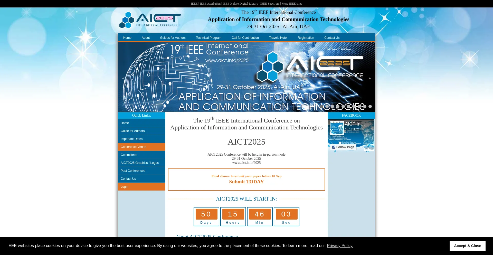 Website screenshot of Aict.info