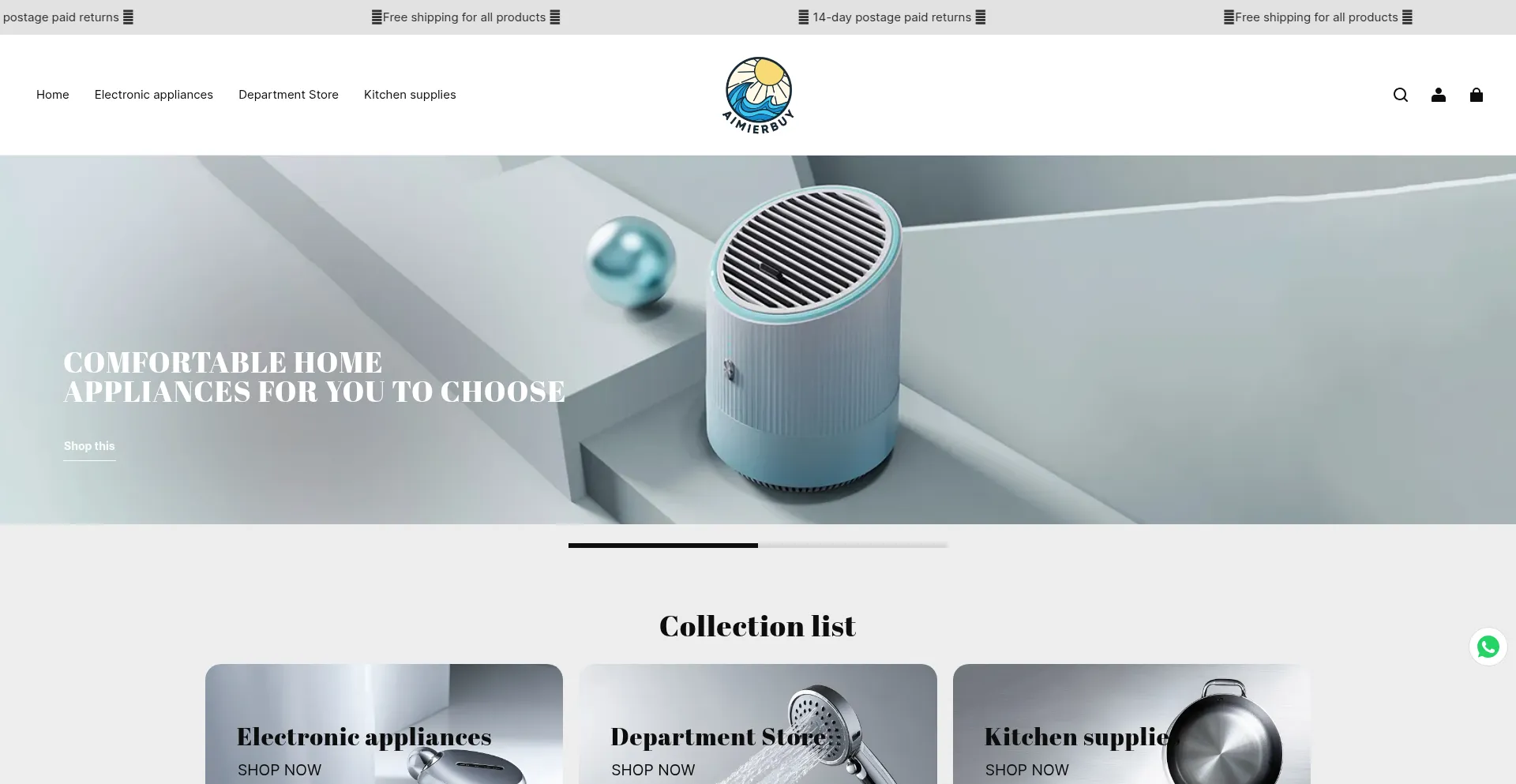Website screenshot of Aimierbuy.com