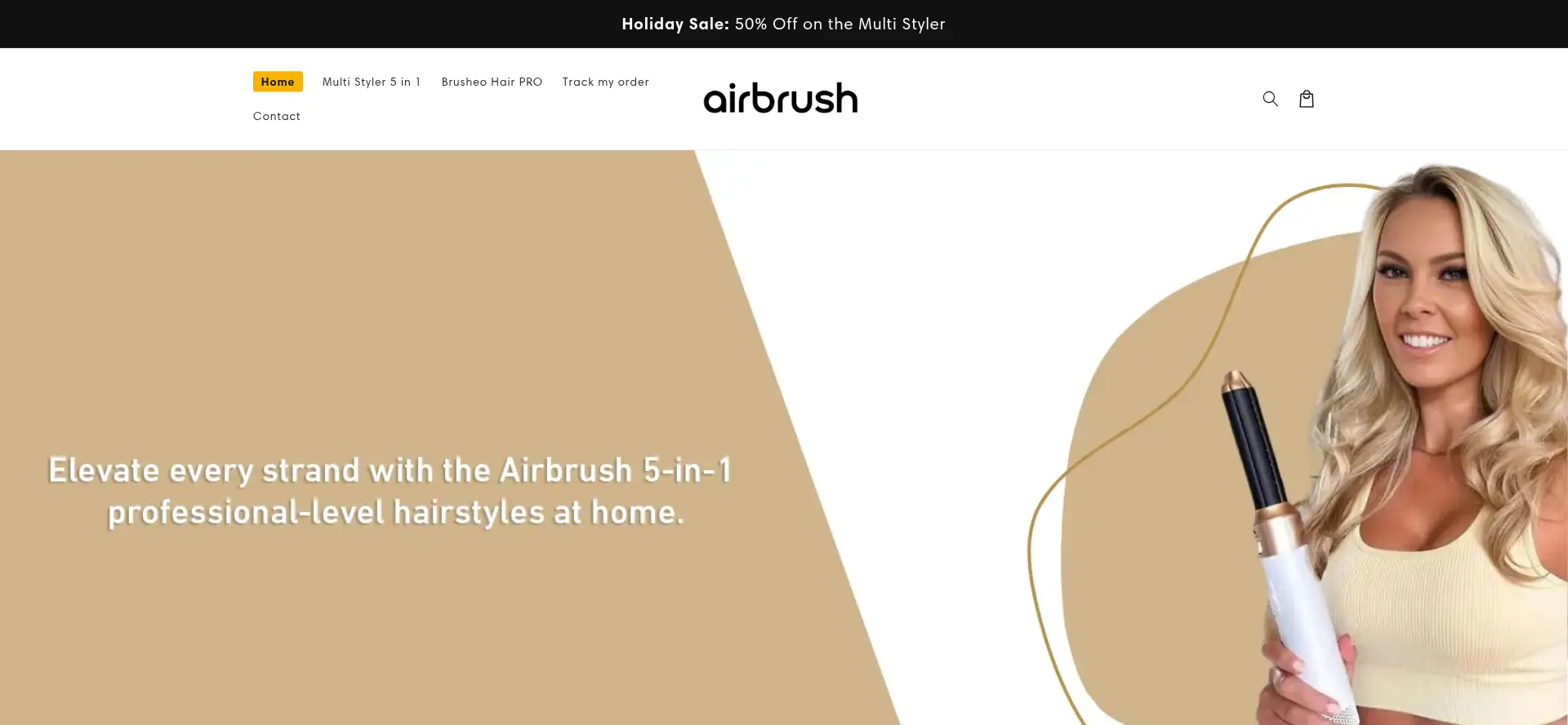 Website screenshot of Airbrush-uk.co