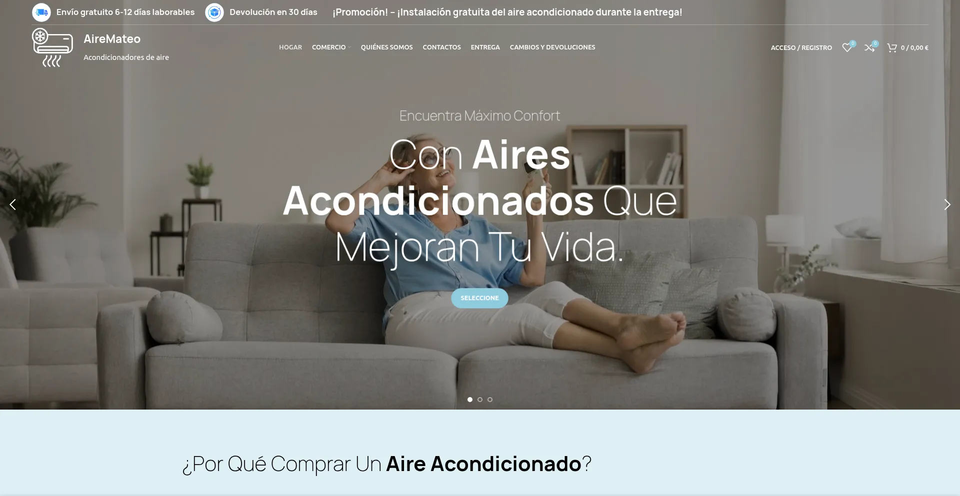 Website screenshot of Airemateo.eu
