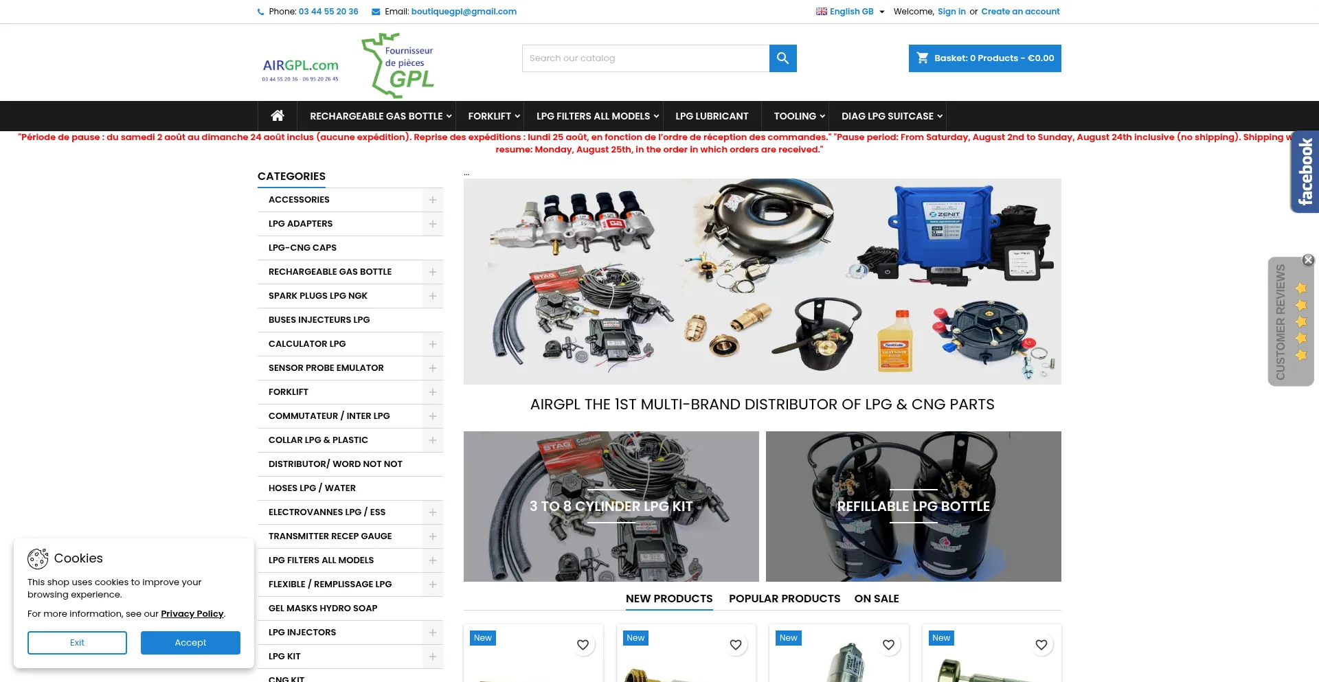 Website screenshot of Airgpl.com