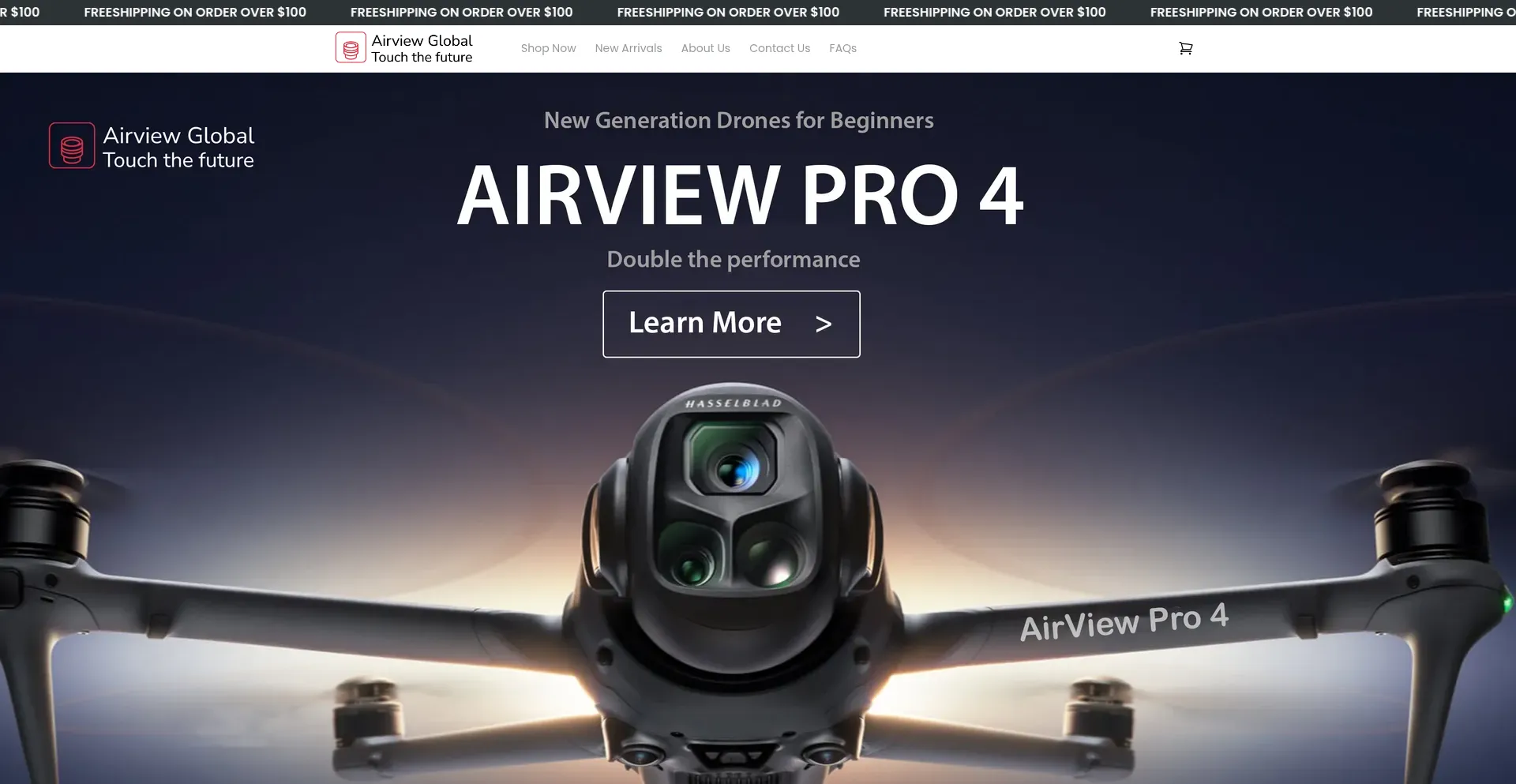 Website screenshot of Airviewstore.com