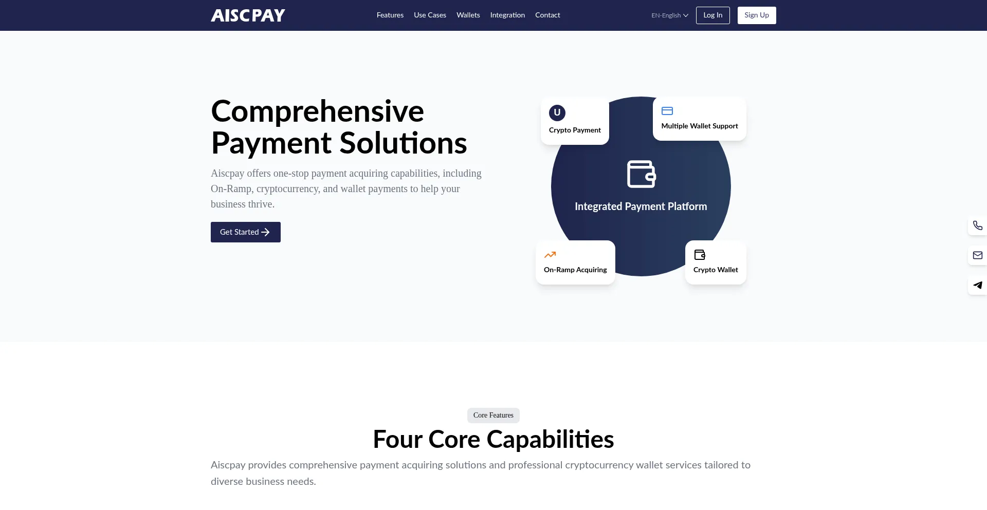Website screenshot of Aiscpay.com