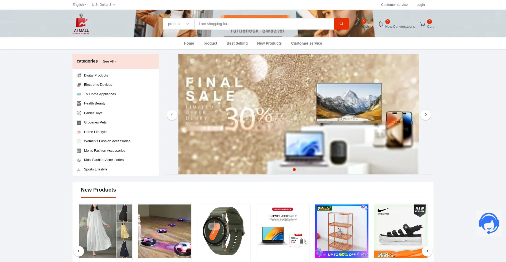 Website screenshot of Aistorevip.com