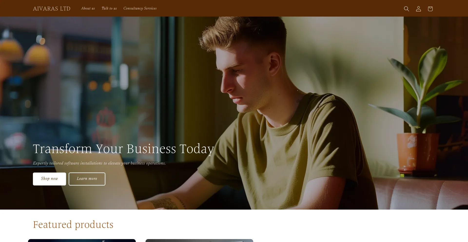 Website screenshot of Aivarasltd.com