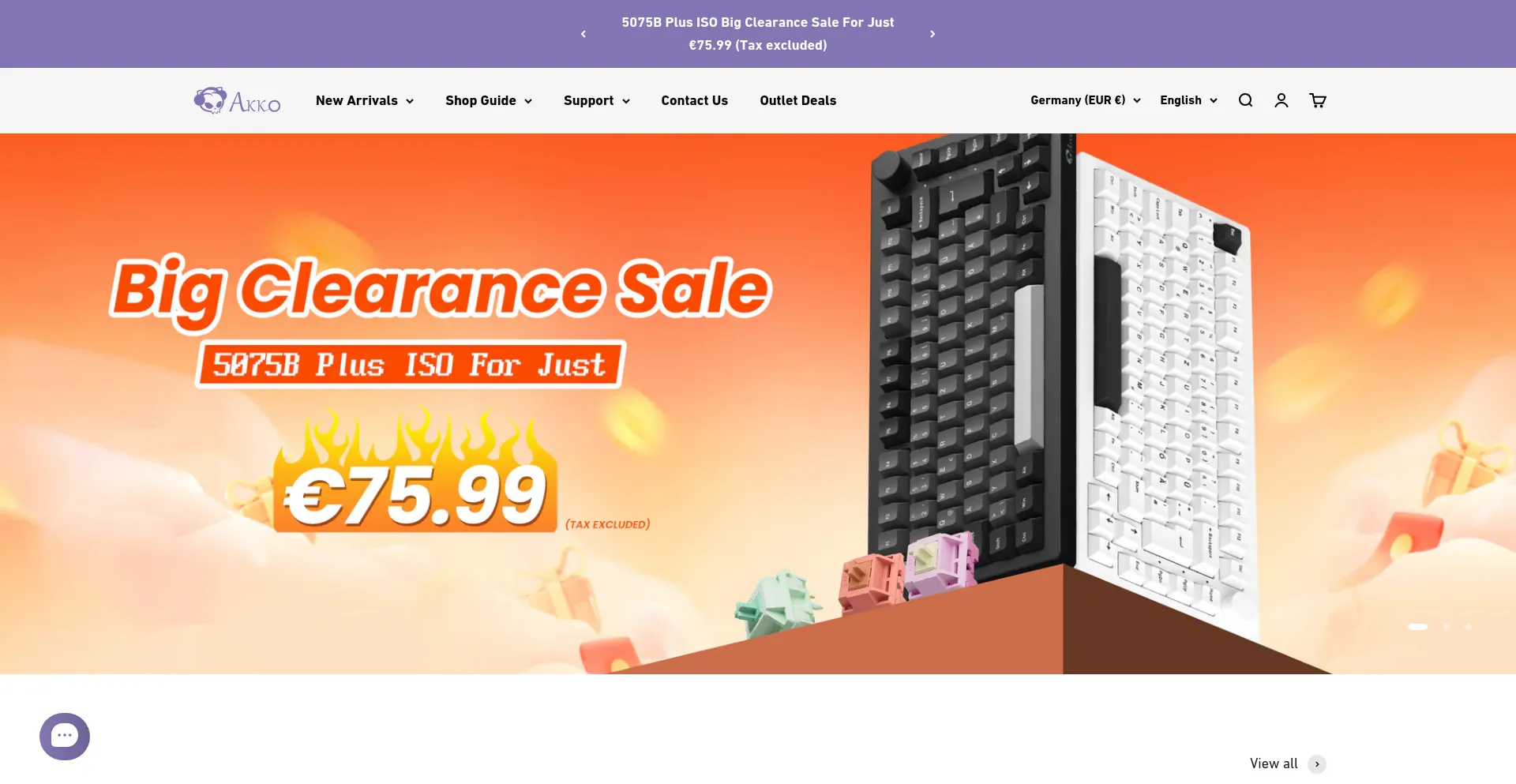 Website screenshot of Akkogear.eu