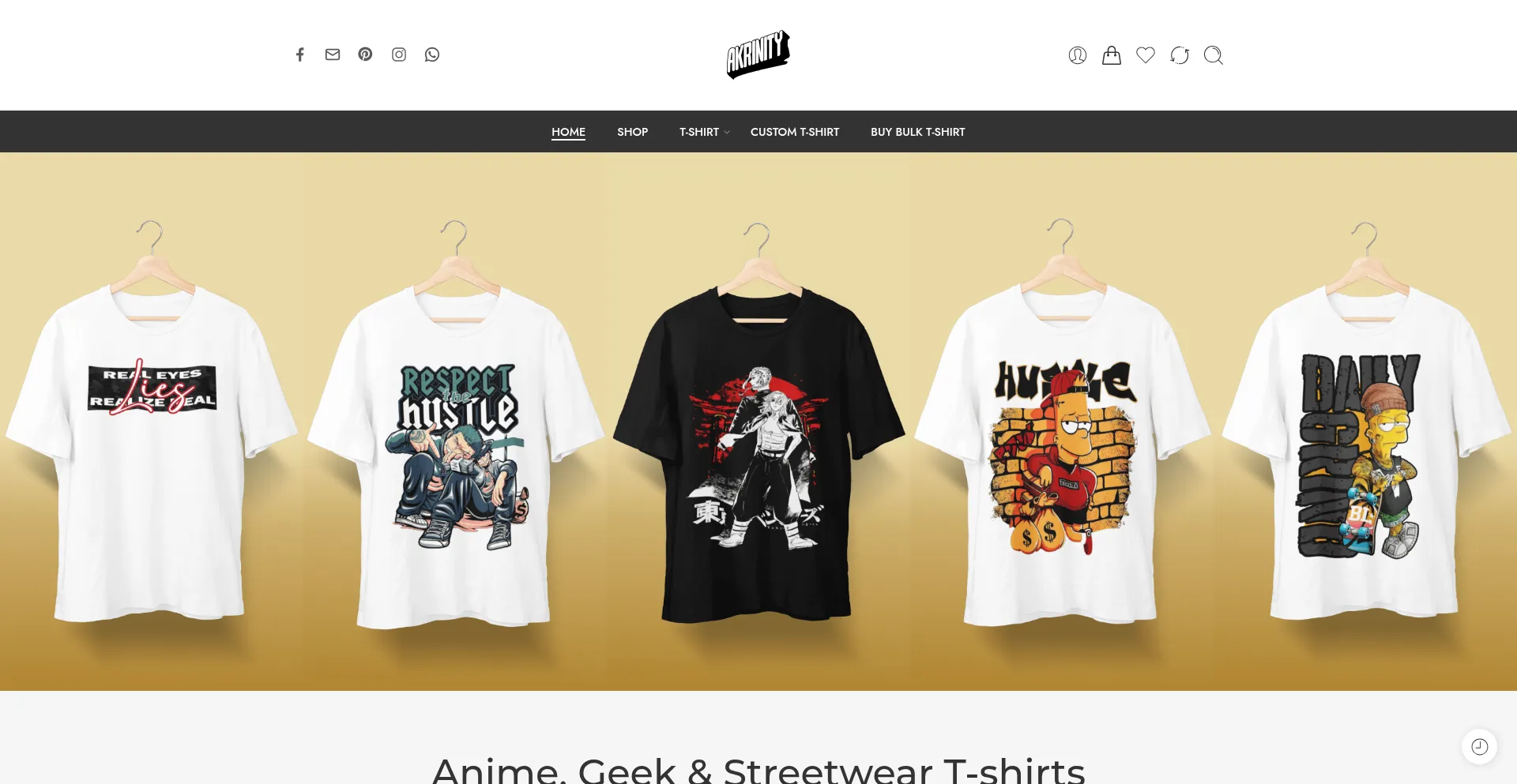Website screenshot of Akrinity.in