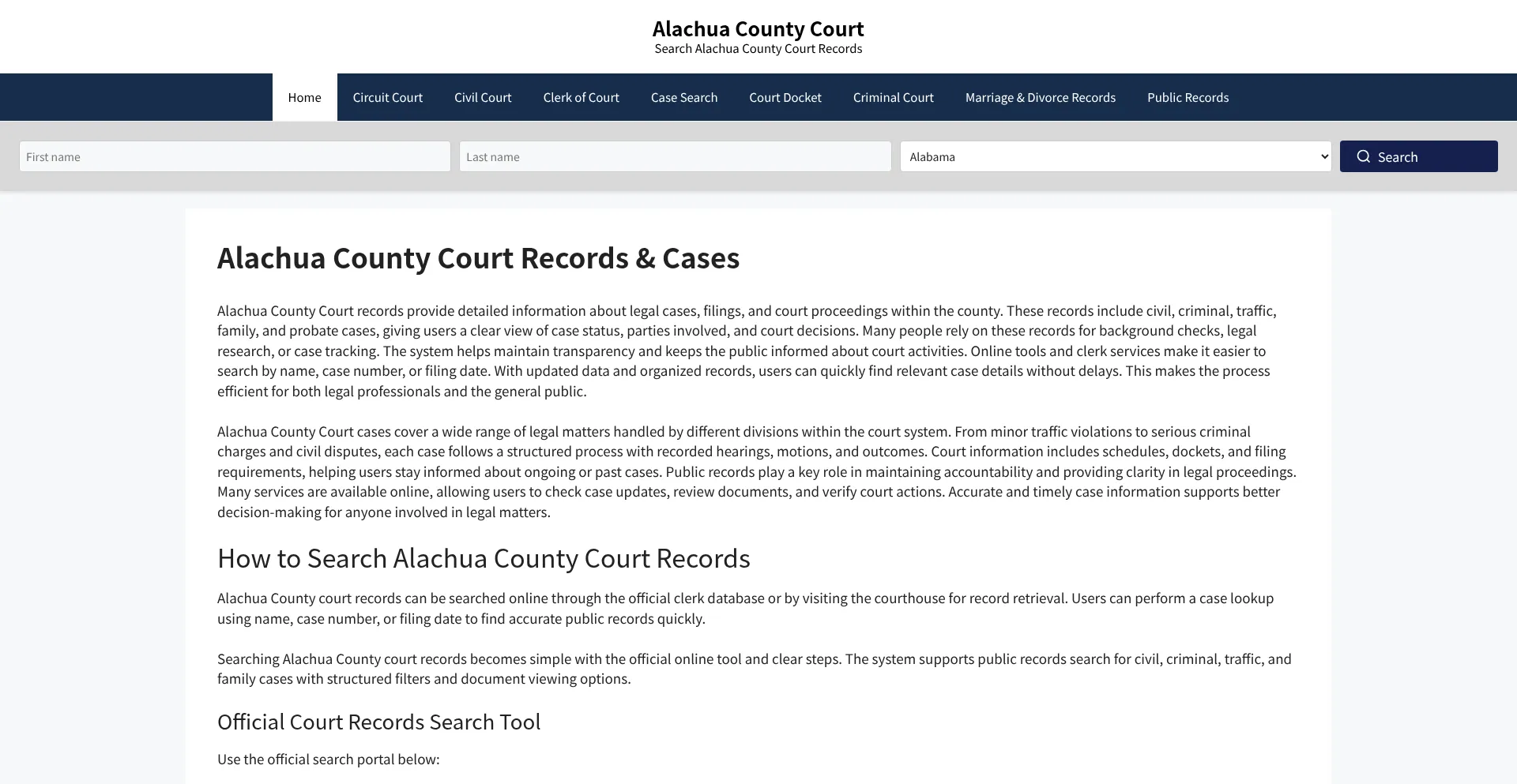 Alachuacountycourt.org