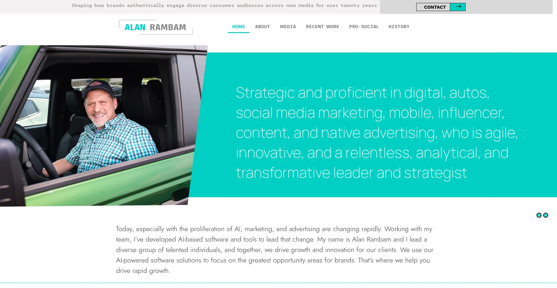 Website screenshot of Alanrambam.com