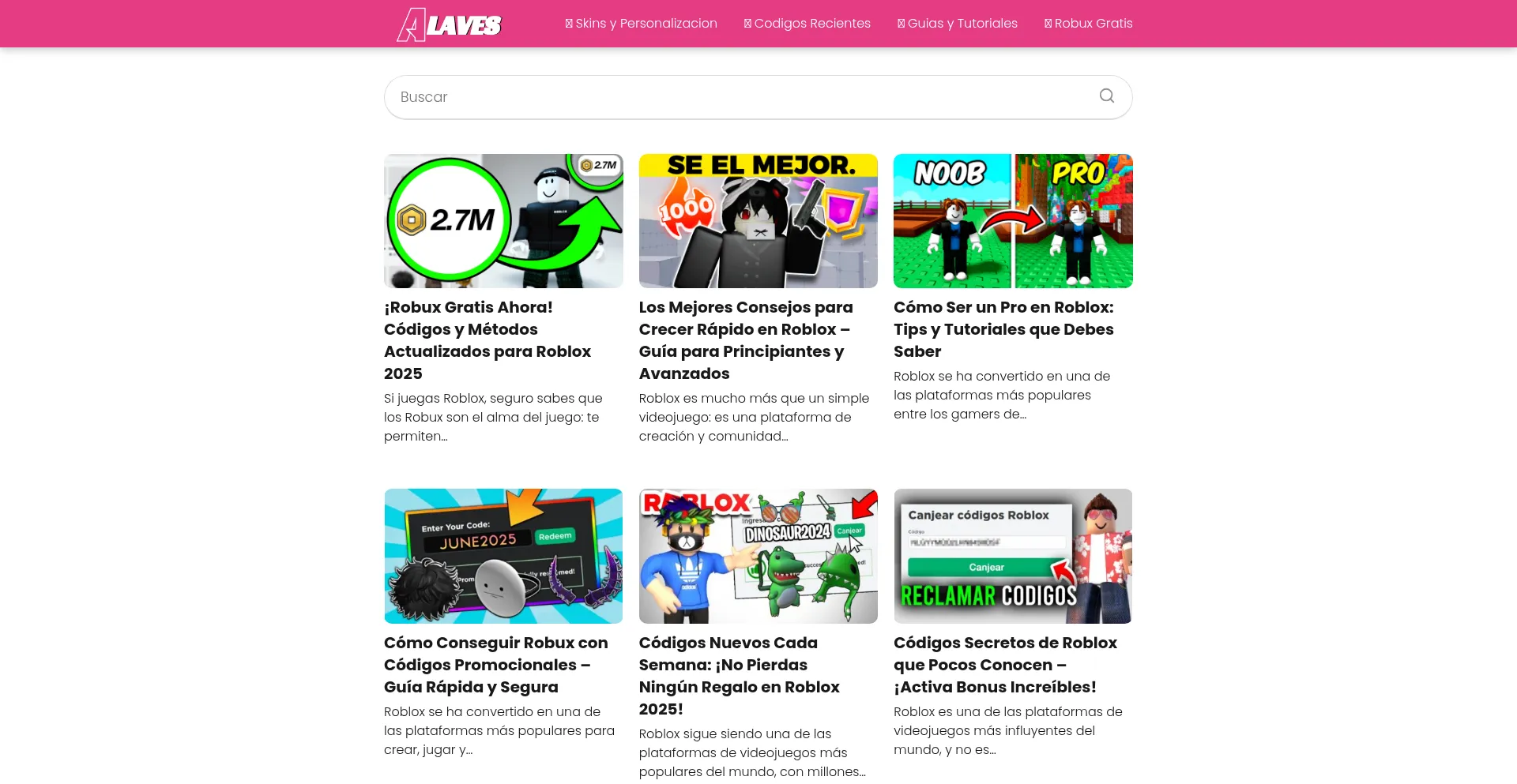 Website screenshot of Alaves.org