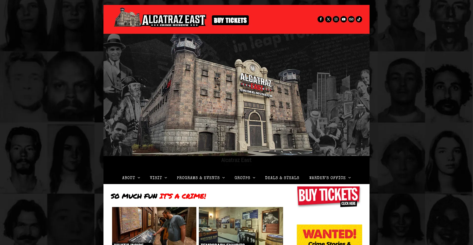Website screenshot of Alcatrazeast.com