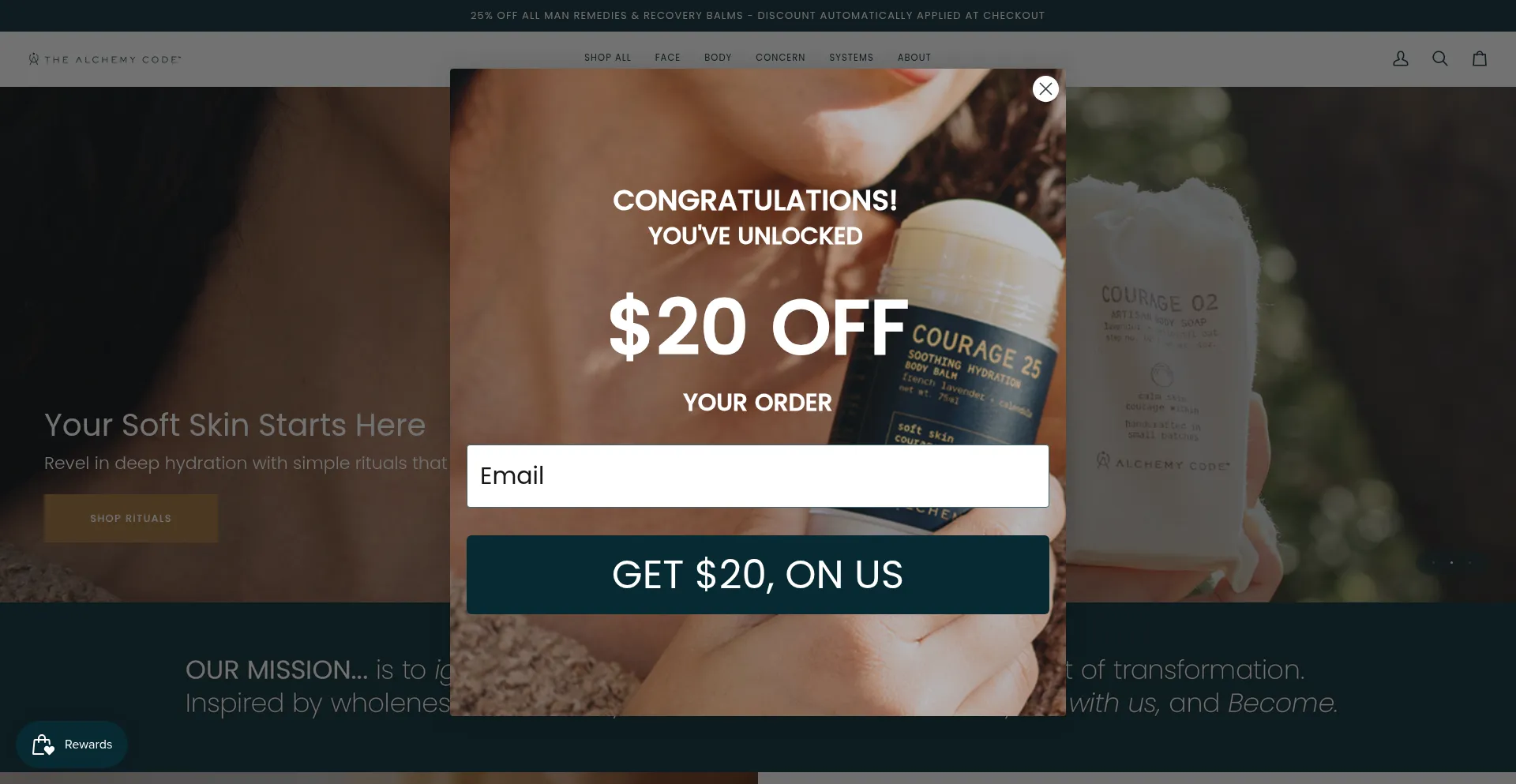 Website screenshot of Alchemycode.com
