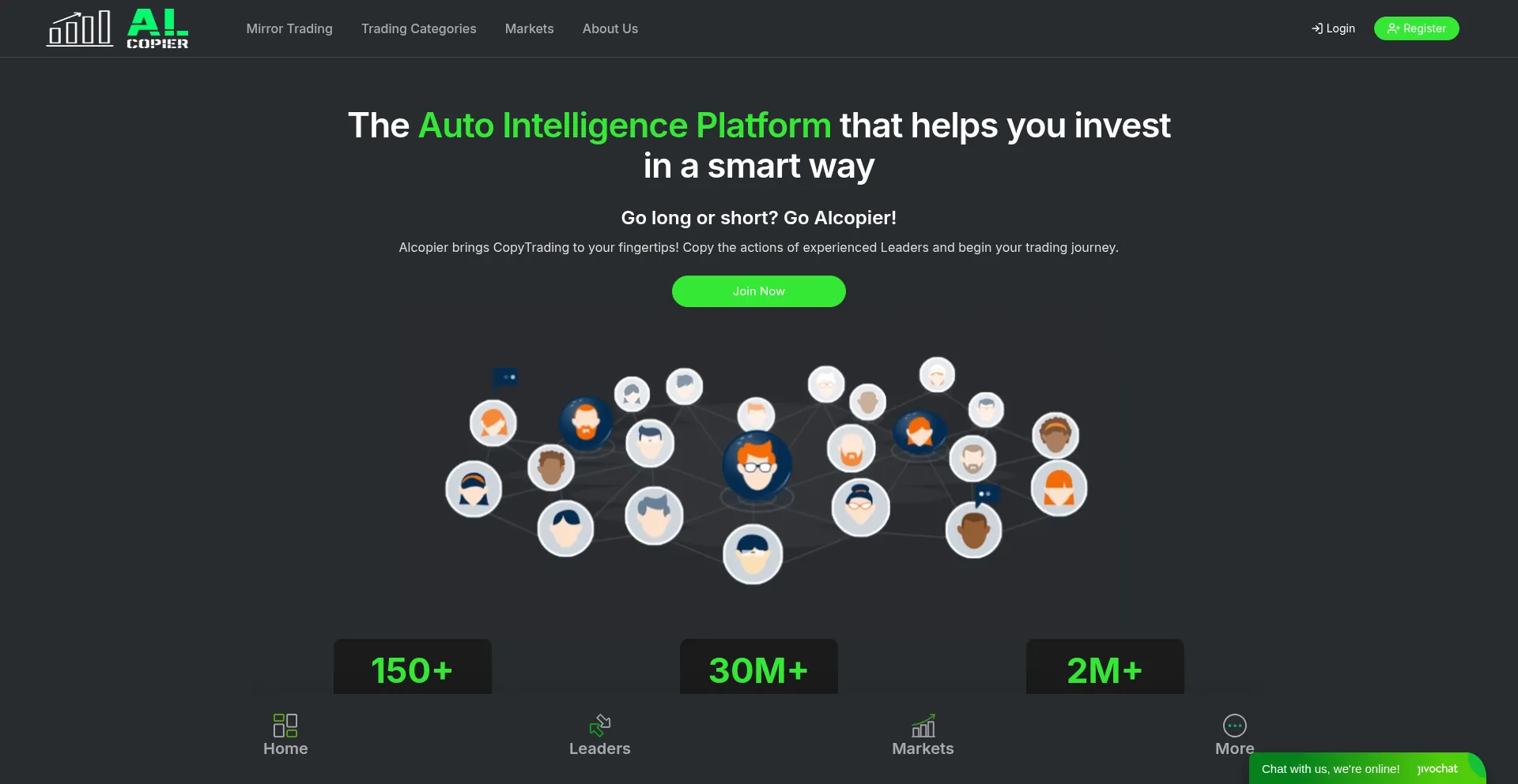 Website screenshot of Alcopier.com