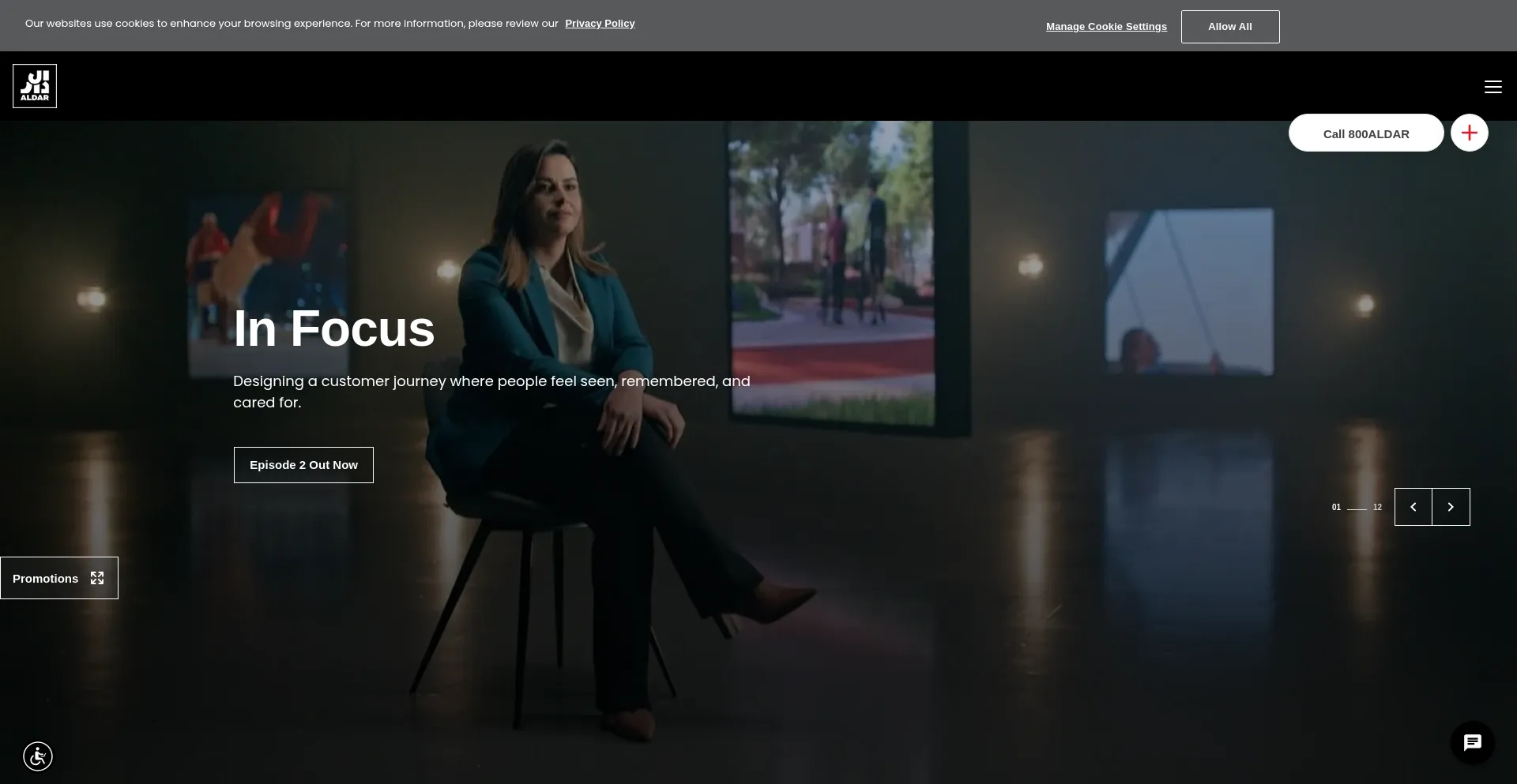 Website screenshot of Aldar.com