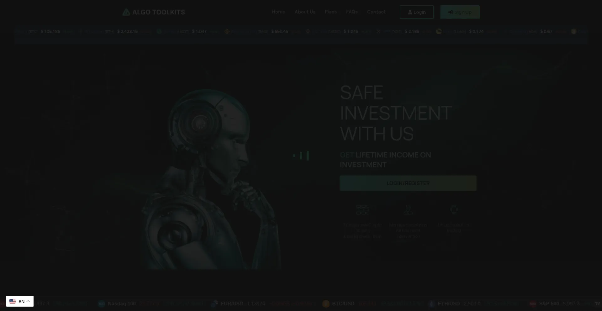 Website screenshot of Algo-toolkits.com