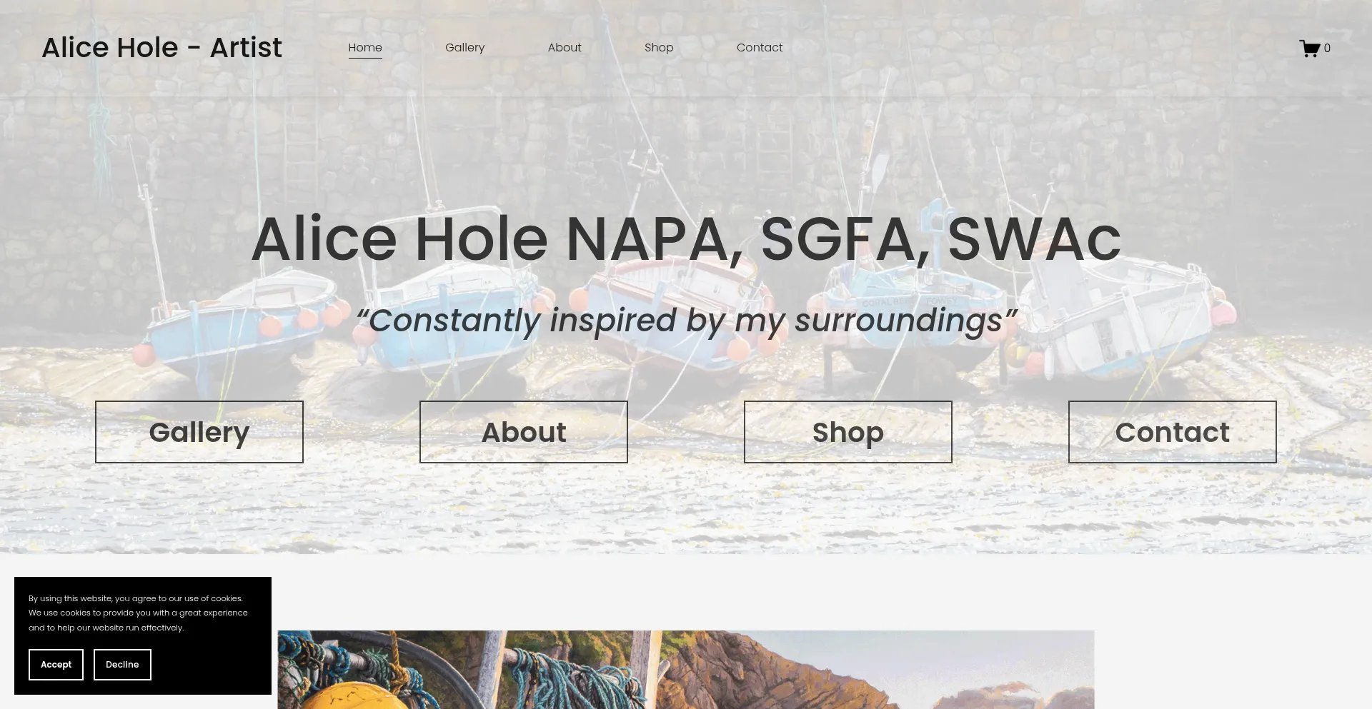 Website screenshot of Alicehole.co.uk