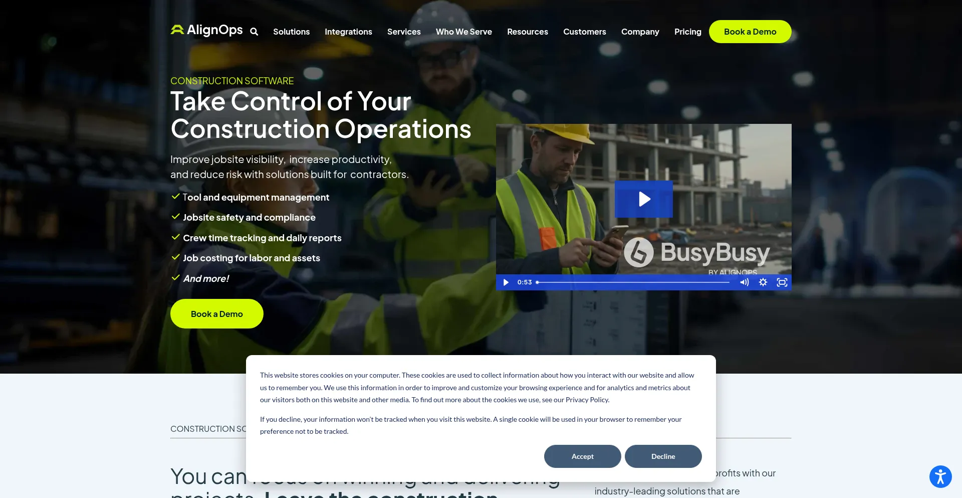 Website screenshot of Aligntech.co