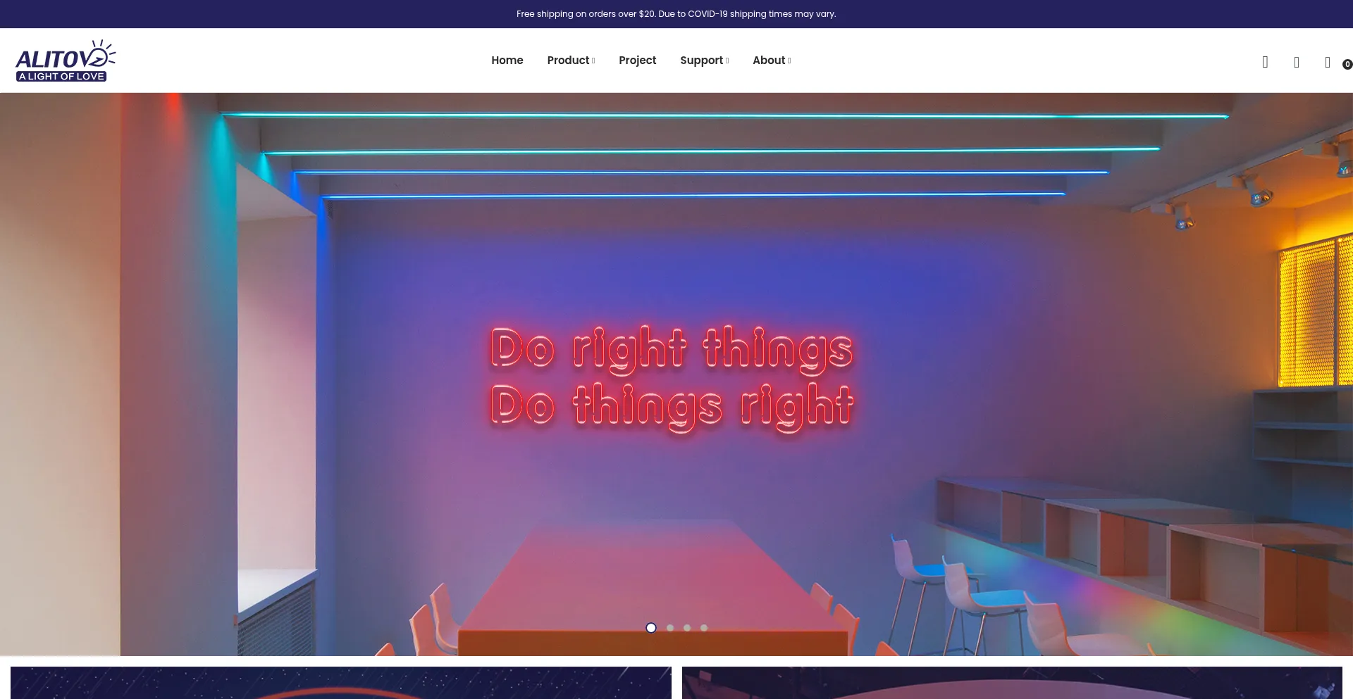 Website screenshot of Alitove.net