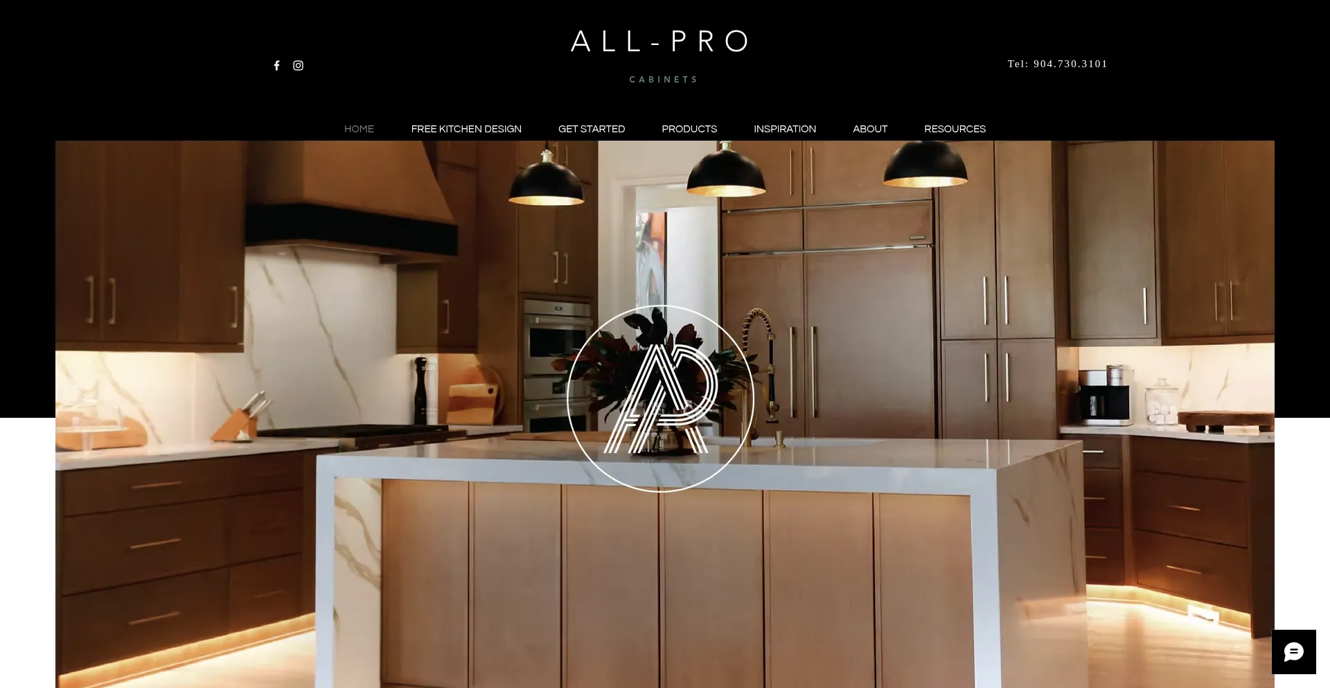 Website screenshot of All-procabinets.com