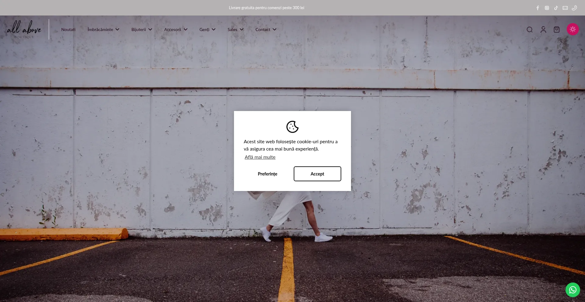 Website screenshot of Allabove.ro