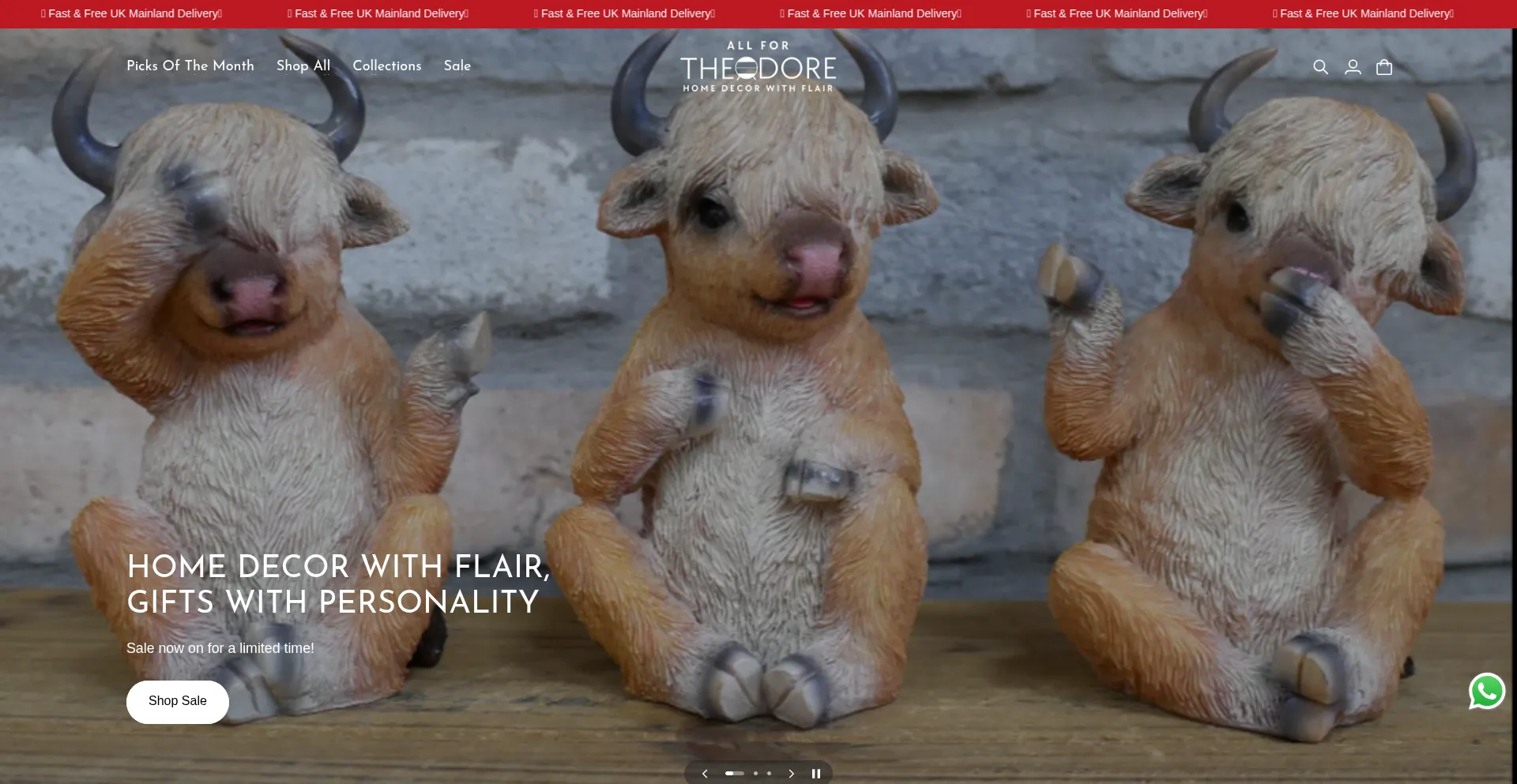 Website screenshot of Allfortheodore.com