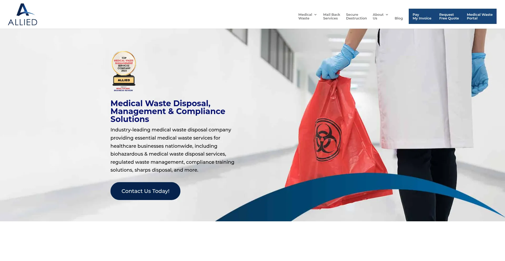 Website screenshot of Alliedusa.net