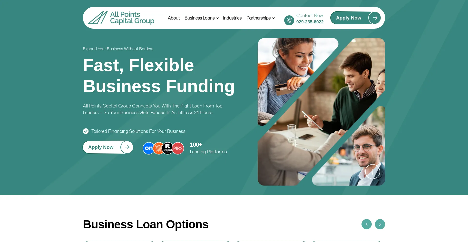Website screenshot of Allpointscapitalgroup.com