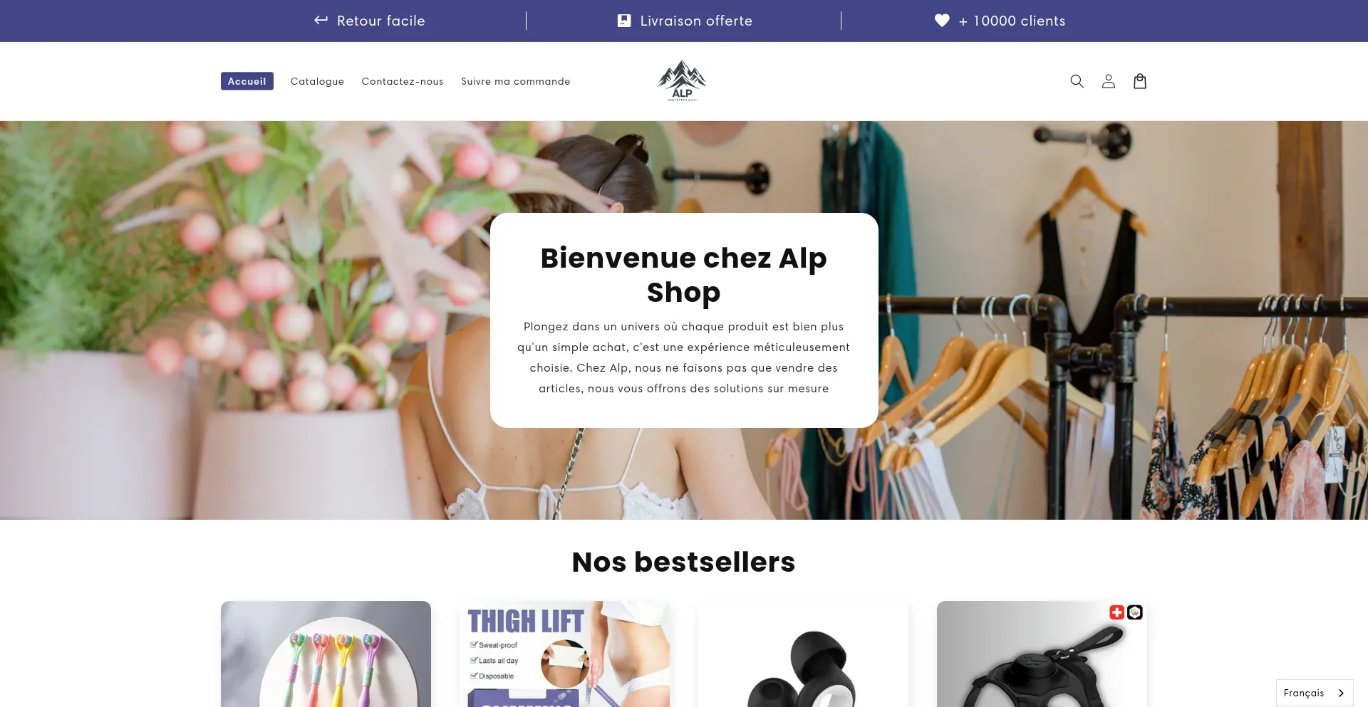 Website screenshot of Alp-shop.ch