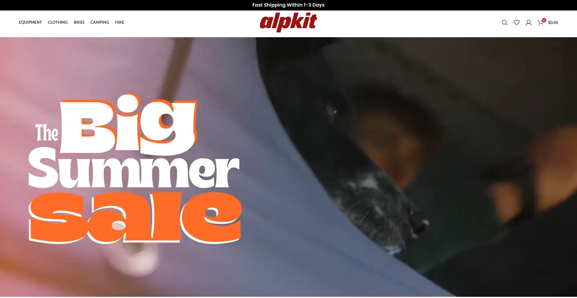 Website screenshot of Alpkitclub.shop