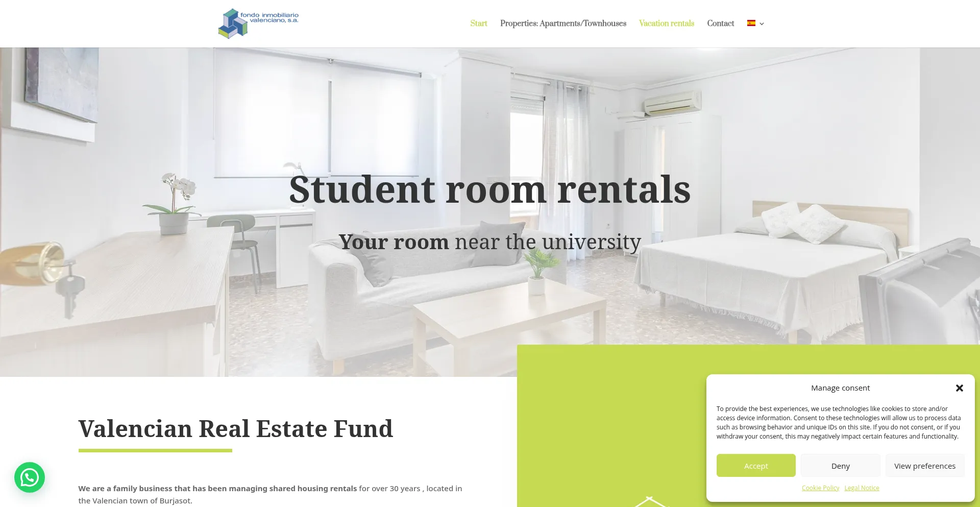 Website screenshot of Alquilerenburjasot.com