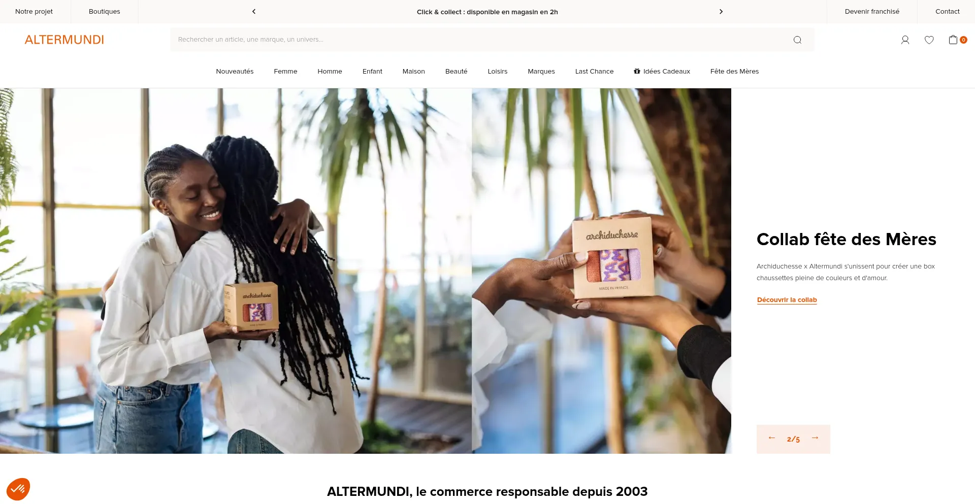 Website screenshot of Altermundi.com
