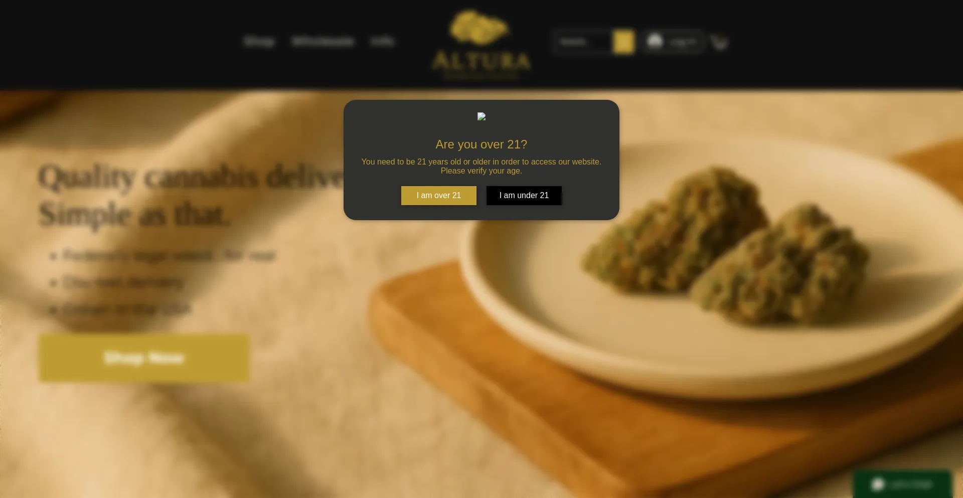 Website screenshot of Alturahemp.com