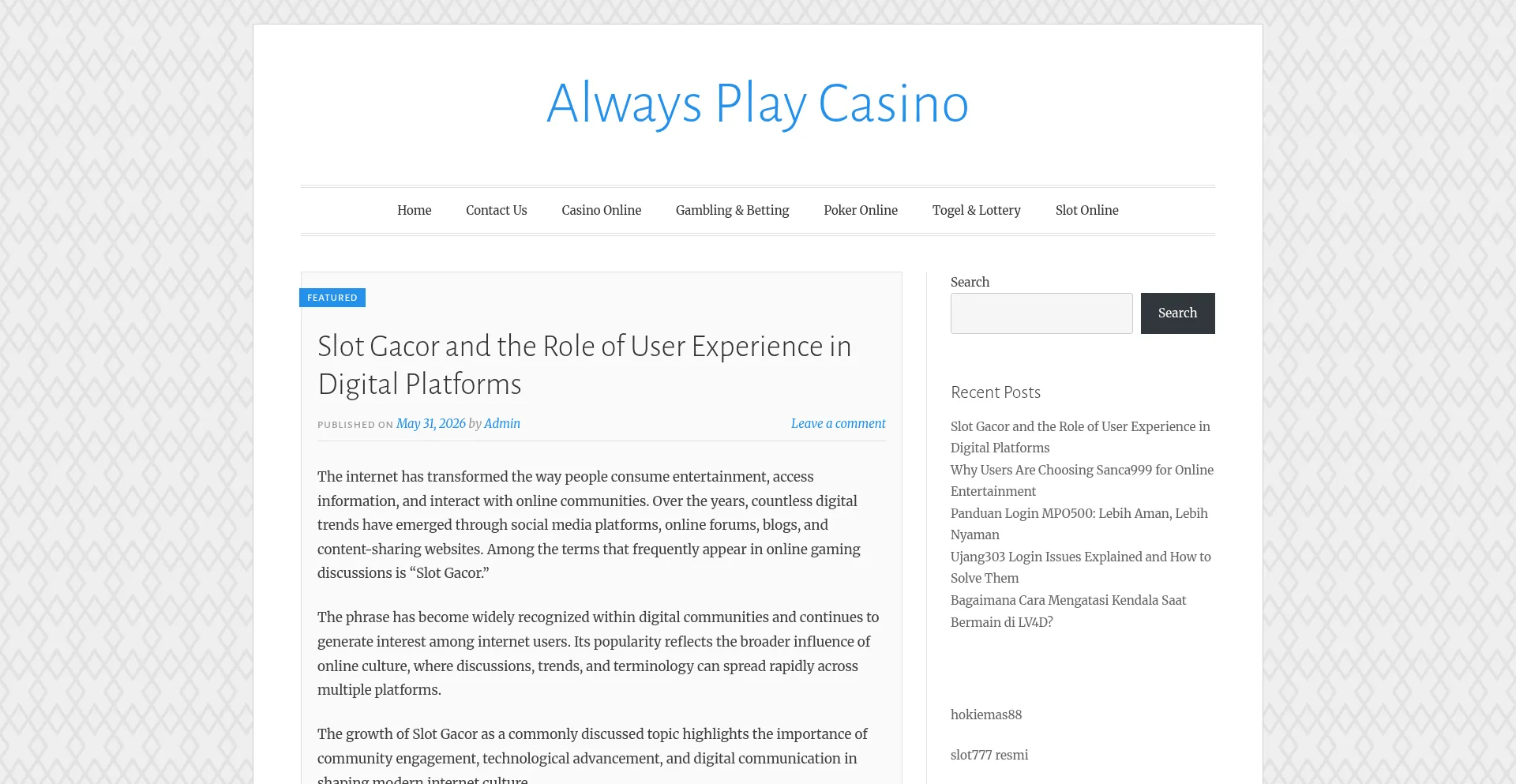 Alwaysplaycasino.com